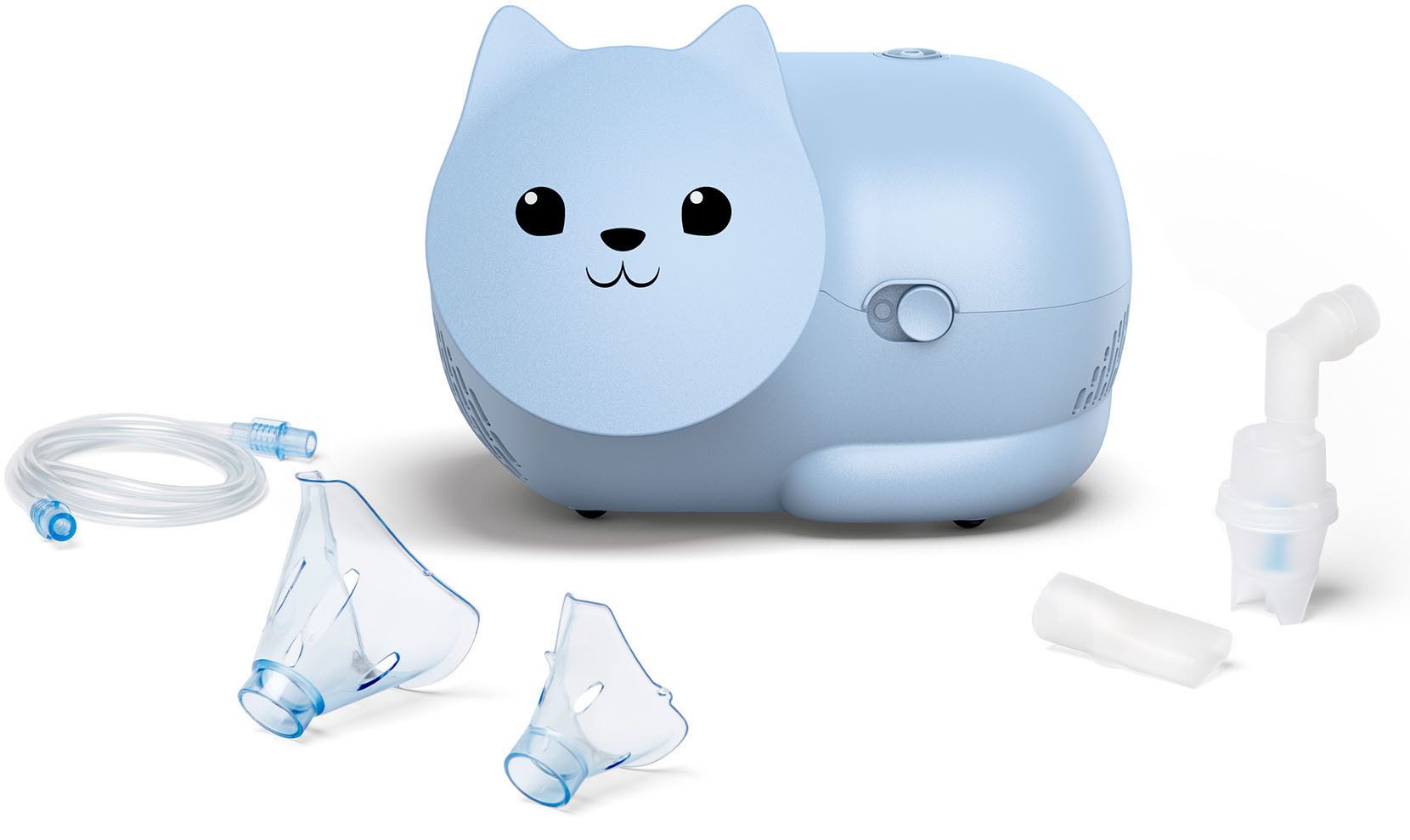 Omron Inhalationsgerät Nami Cat, effiziente Behandlung von Atemwegserkrankungen bei Kindern, zur Behandlung der unteren & oberen Atemwege, für Kinder & Erwachsene