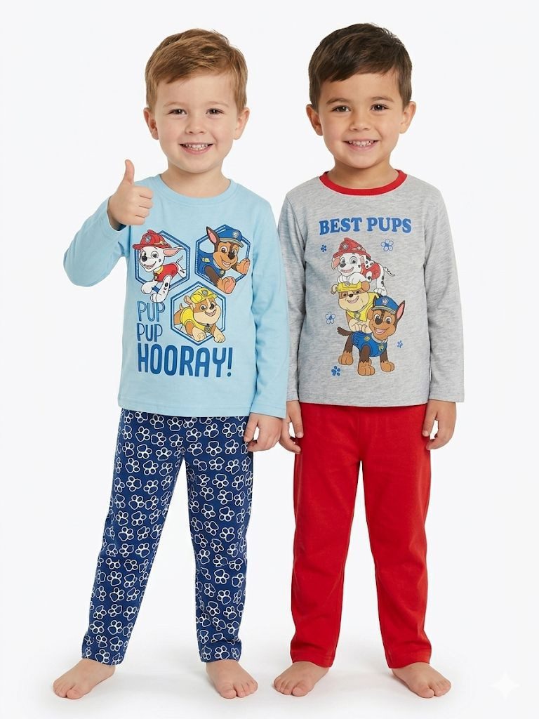 PAW PATROL Pyjama 2x PAW Patrol Jungen Schlafanzug langer Pyjama 3 4 5 6 8 Jahre 2x PawPatrol Jungen Schlafanzug lang
