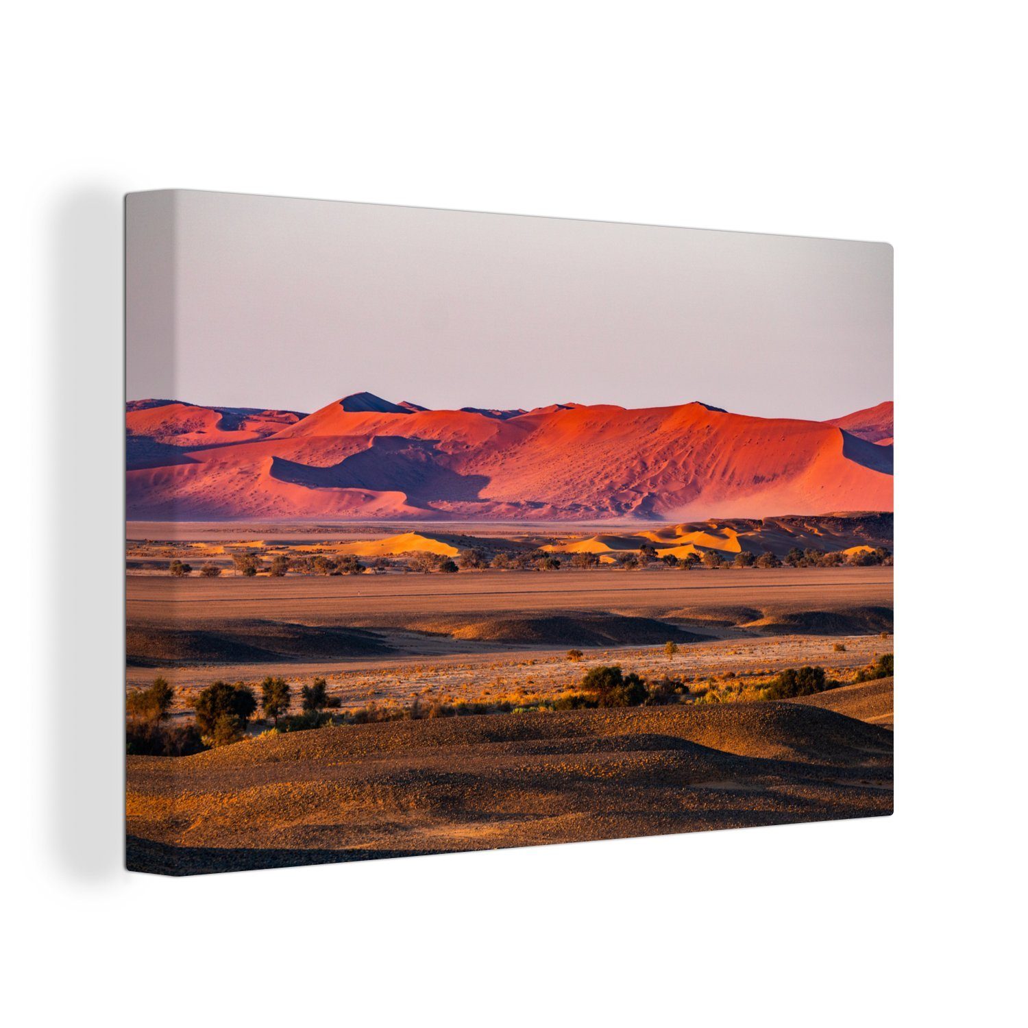 OneMillionCanvasses® Leinwandbild Dünen von Sossusvlei im afrikanischen Namibia, (1 St), Wandbild Leinwandbilder, Aufhängefertig, Wanddeko, 30x20 cm