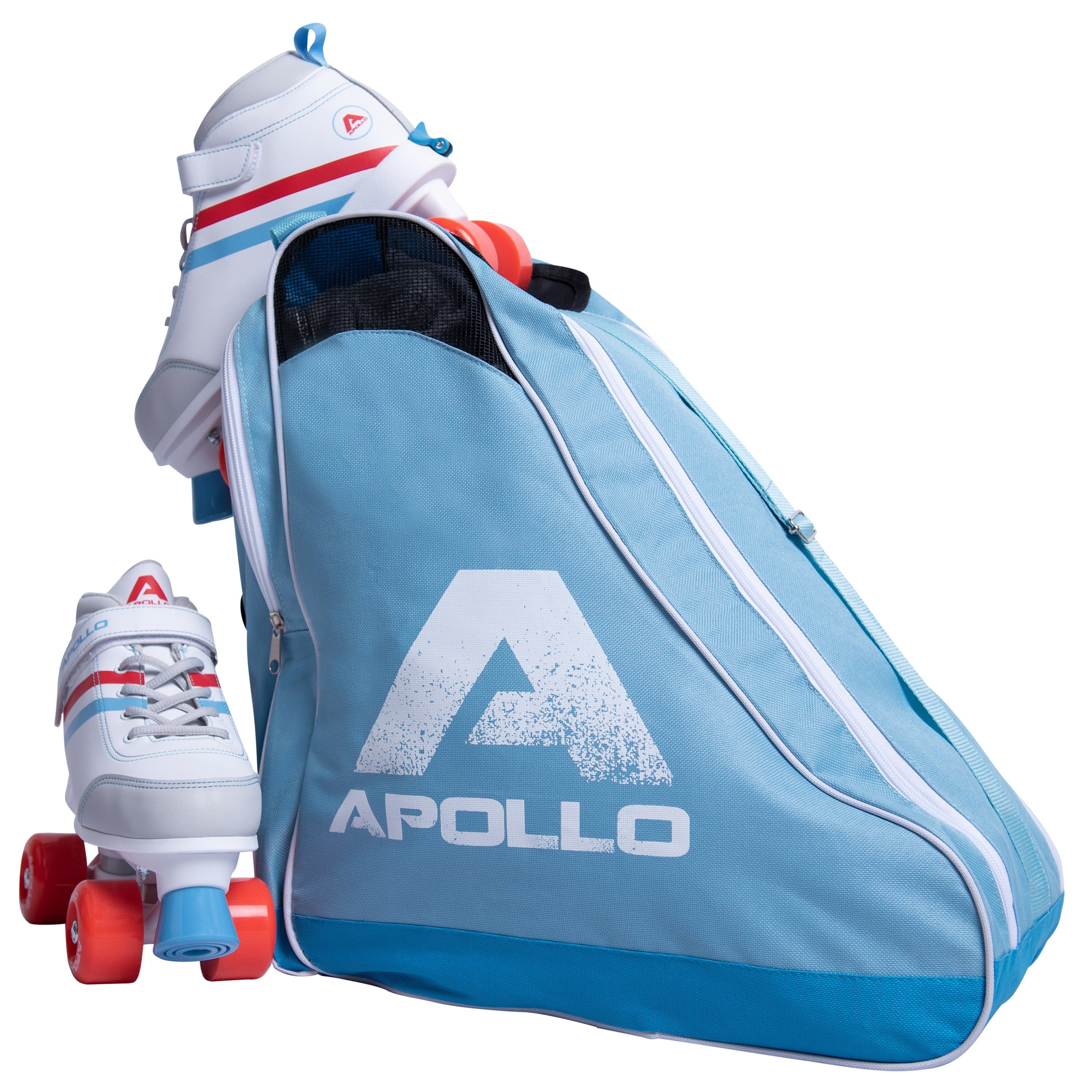 verstellbarem Skate Schlittschuhe für stabil Schultergurt Bag blau mit Rollsport, und und Bag Tasche sportlich, Apollo praktische Skate