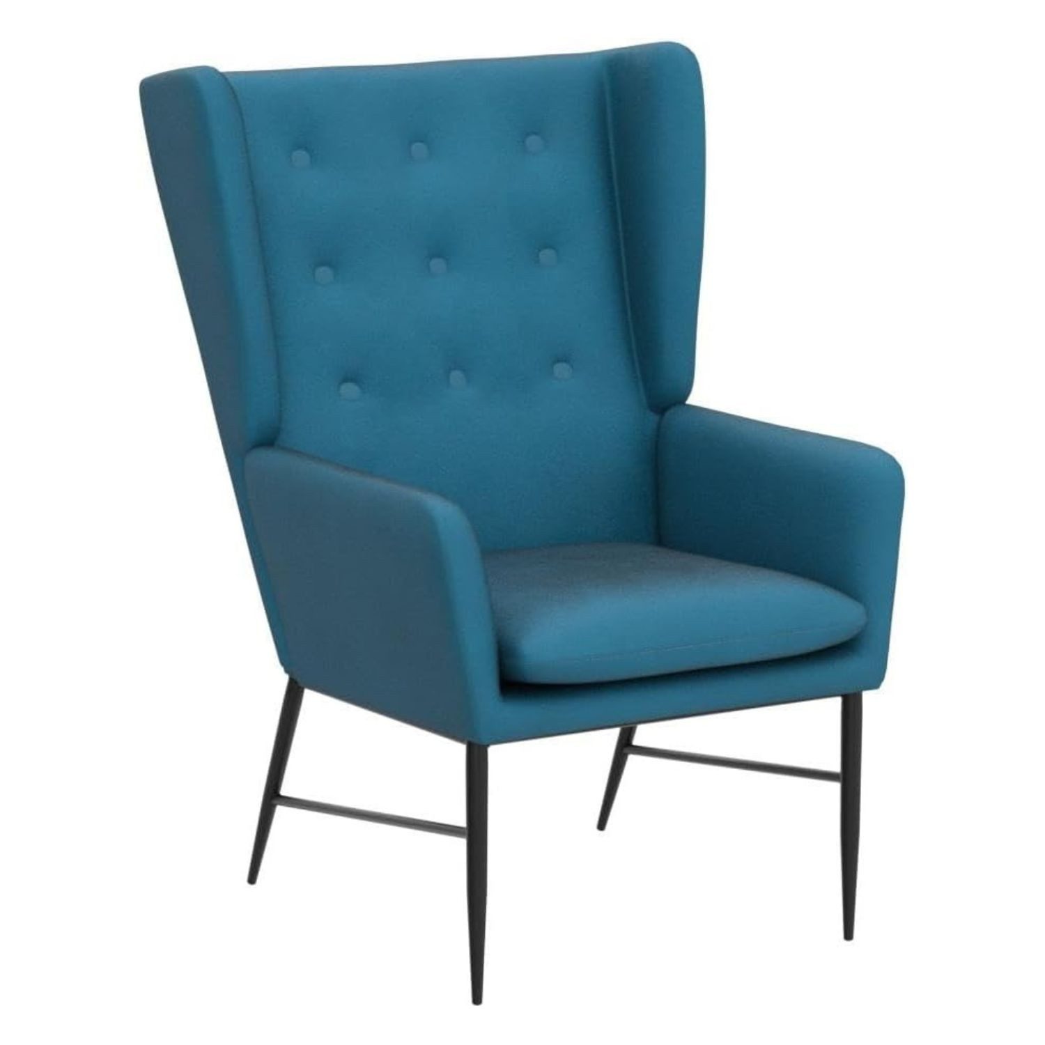 WAHSON OFFICE CHAIRS Loungesessel Samt-Retro Ohrensessel mit Armlehne für Wohnzimmer/Schlafzimmer