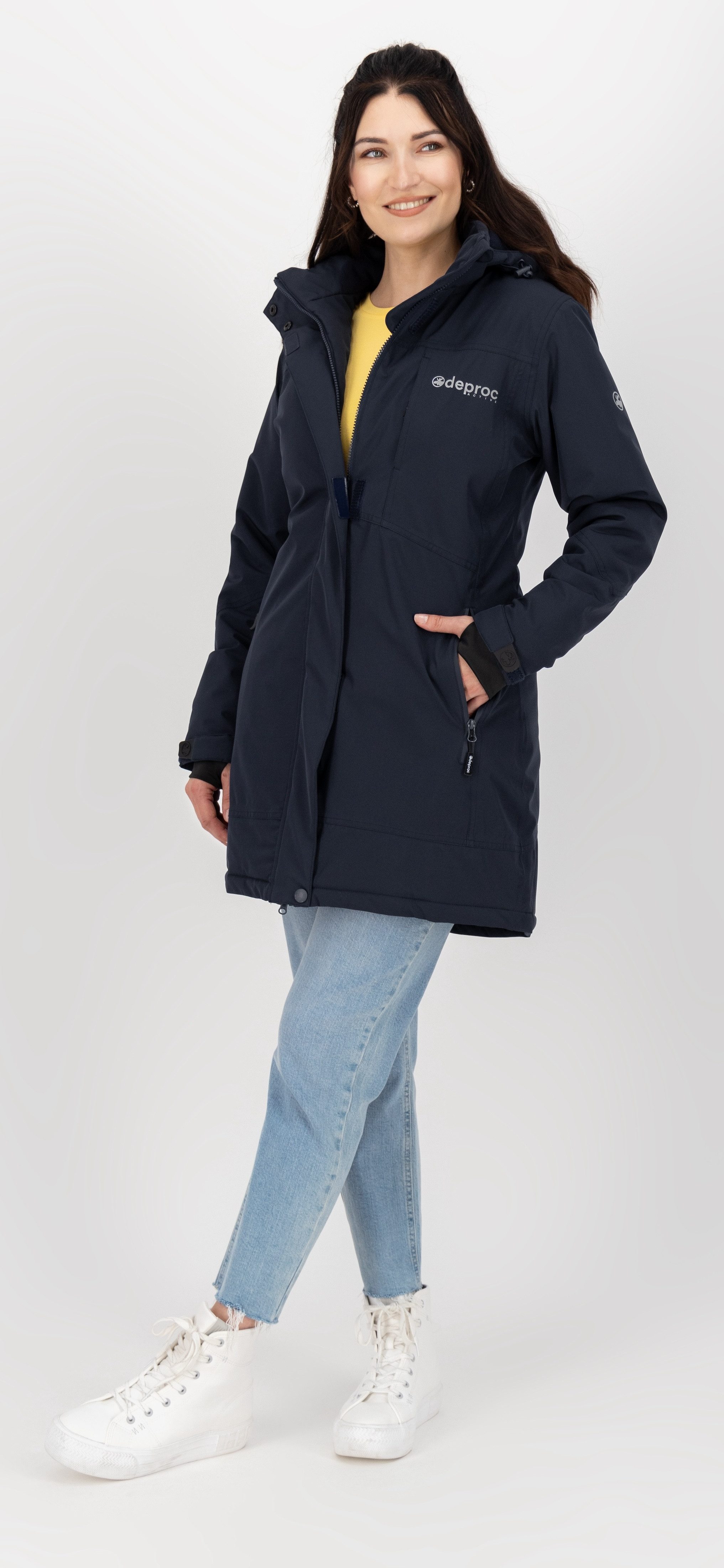 DEPROC Active Winterjacke MONTREAL LONG WMN auch in Großen Größen erhältlich