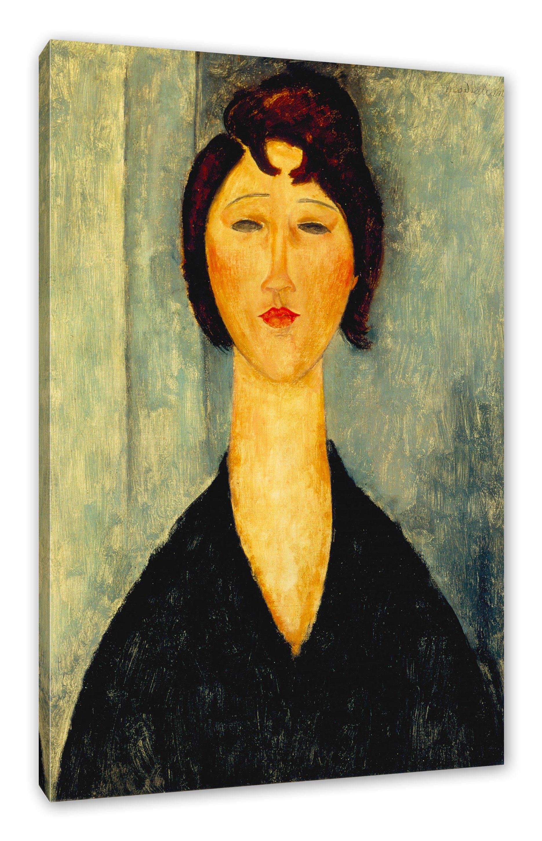 Pixxprint Leinwandbild Amedeo Modigliani - Portrait einer jungen Frau, Amedeo Modigliani - Portrait einer jungen Frau (1 St), Leinwandbild fertig bespannt, inkl. Zackenaufhänger. Reduzierter Preis € 19,95. Unverbindliche Preisempfehlung € 25,89