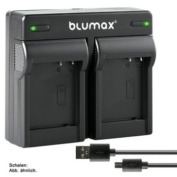 Blumax Set mit Lader für Casio NP-40 EX-Z600, 700 1100mAh Kamera-Akku