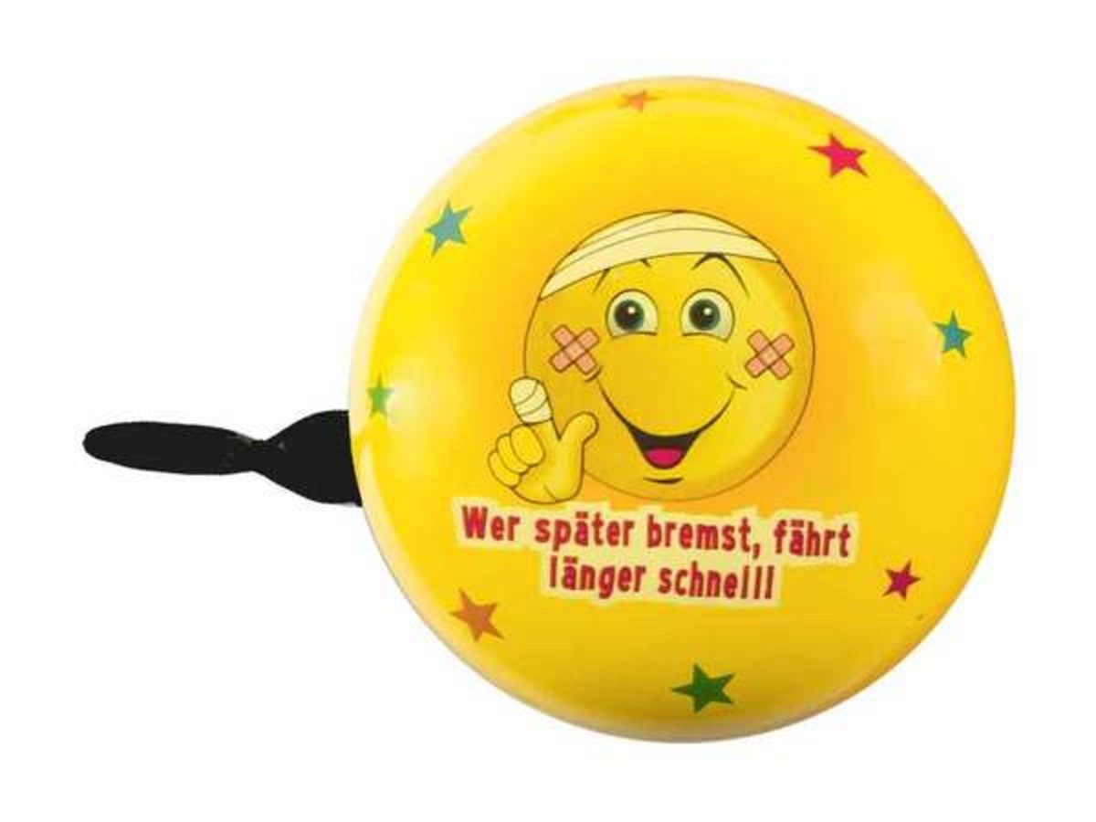 bb Klostermann Fahrradklingel beBell Mini Ding Dong „EMOJI GELB“, Ø 60mm