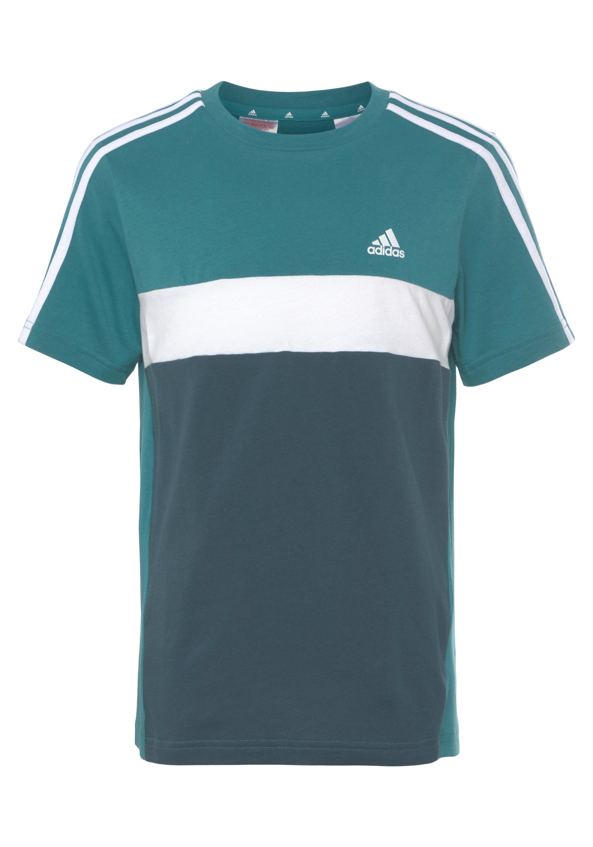 T-Shirt Night White / Sportswear 3-STREIFEN / KIDS COTTON COLORBLOCK adidas Arctic TIBERIO Fusion Arctic