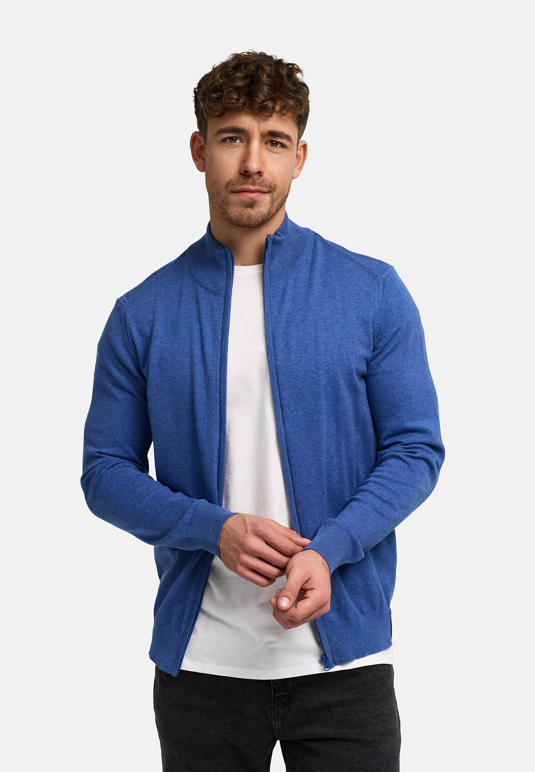 Indicode Strickjacke Herren Lau Herrenstrickjacke