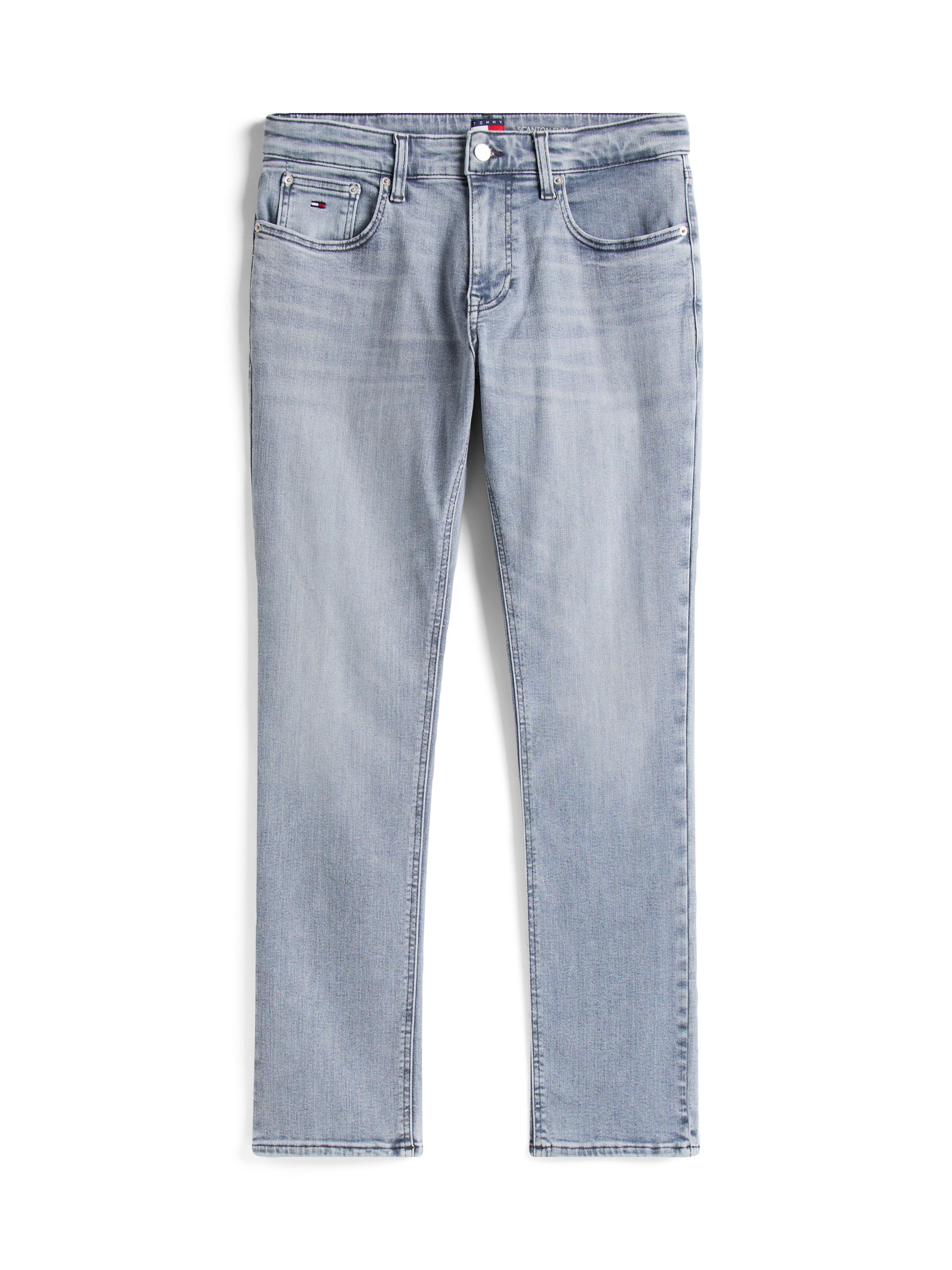 Tommy Jeans Gerade Jeans Scanton Slim Mit Markenlabel aus Leder hinten – Bild 4 von 5