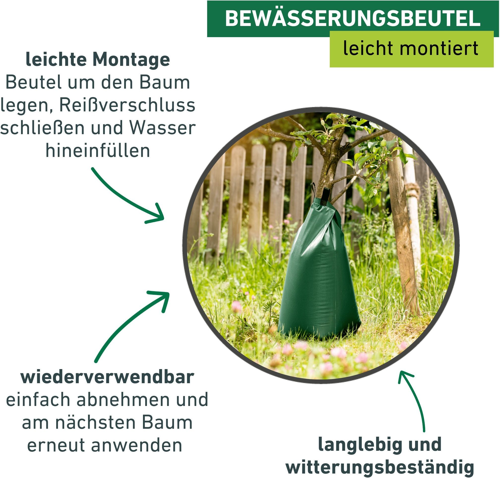 Windhager Bewässerungssystem Baumbewässerungsbeutel, zur konstanten Tröpfchenbewässerung von Bäumen