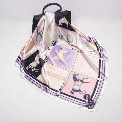 SCHUTA Seidenschal Damenschal,eleganter mode Square Schal,Geschenke,Ash Purple 90 cm