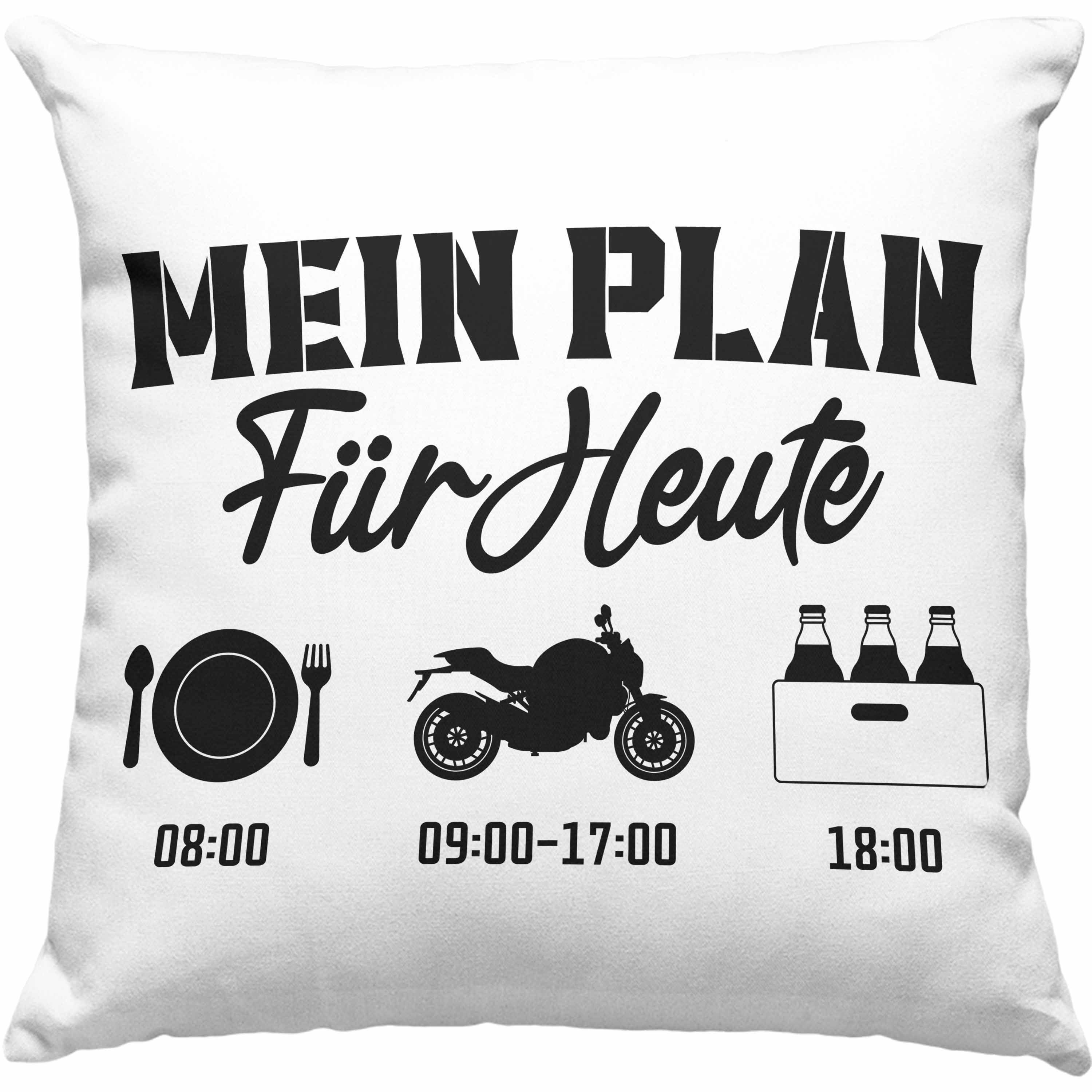 Trendation Dekokissen Trendation - Motorradfahrer Geschenk Lustiges Kissen für Männer Motorr