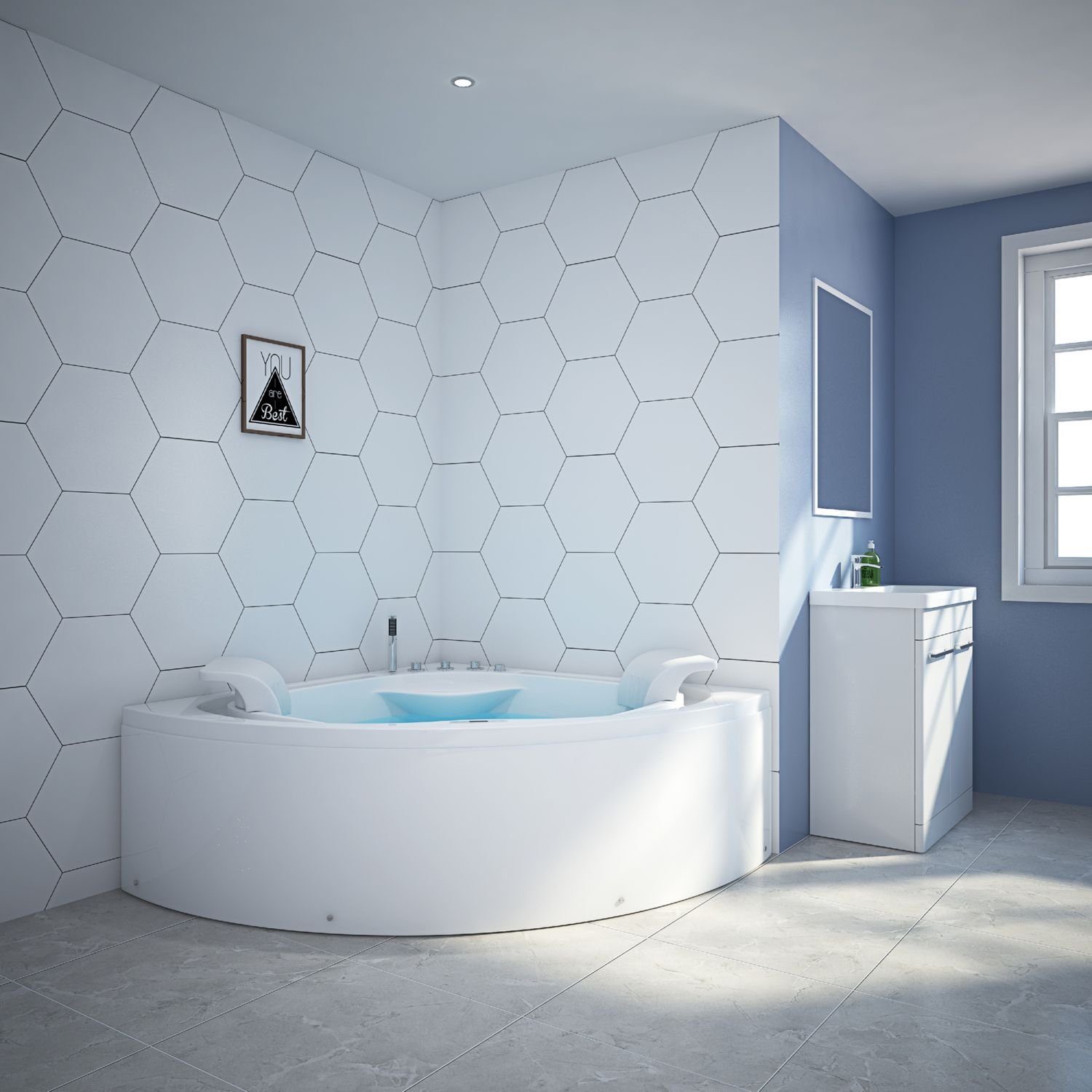 TroniTechnik Whirlpool-Badewanne ANDROS, 160 cm x günstig online kaufen