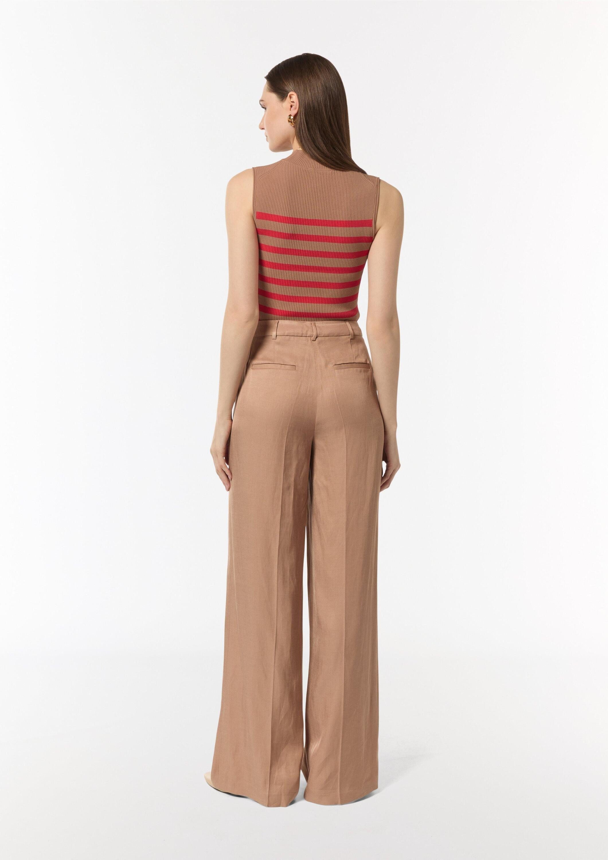 comma Rundhalspullover Strickpullunder Strickpullunder mit Rippstruktur und Stehkragen