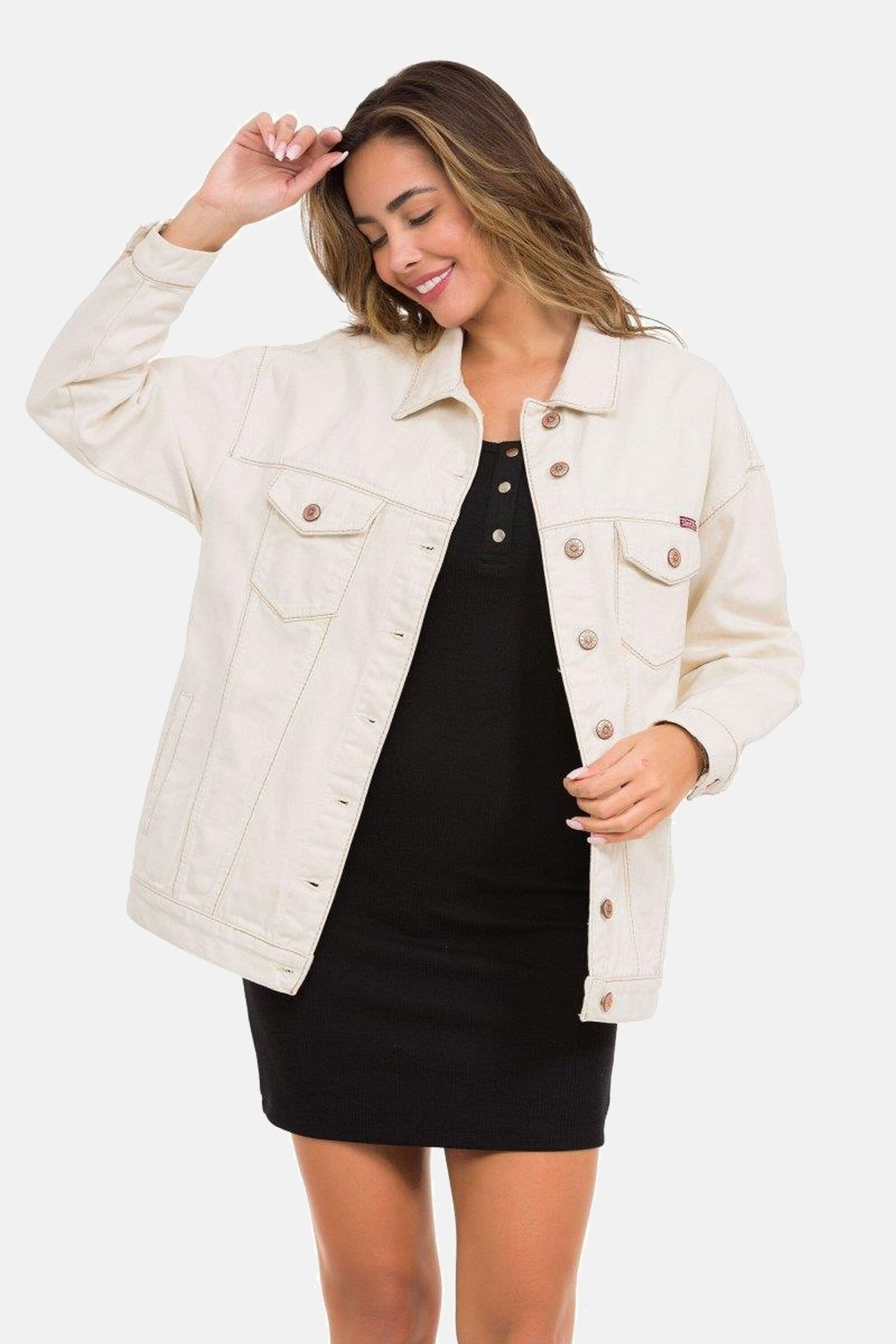 Cipo & Baxx Jeansjacke Jeansjacke mit stylischen auffälligen Elementen, WJ211