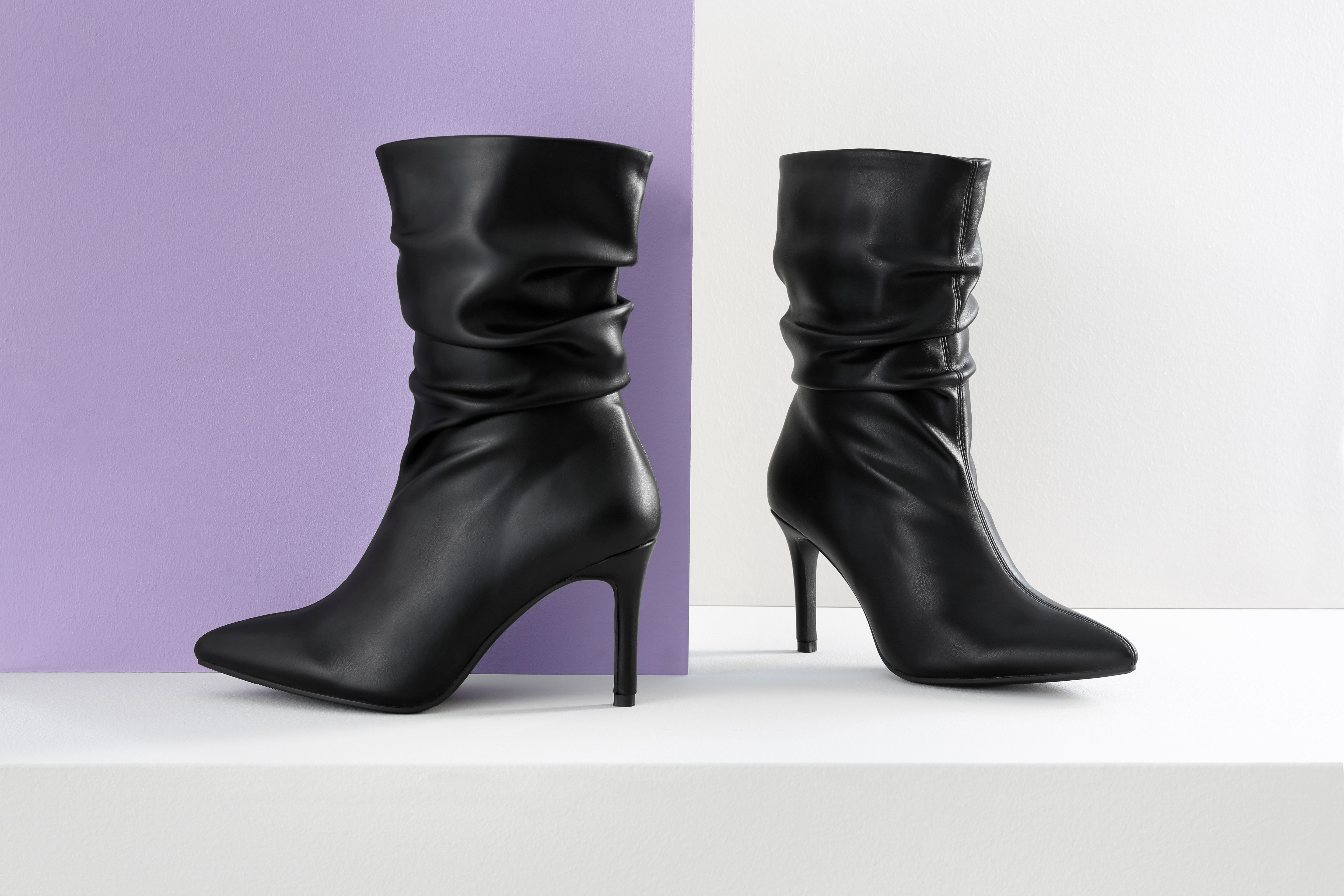 Aniston SHOES Stiefelette mit Raffungen am slouchy Schaft - NEUE KOLLEKTION günstig online kaufen