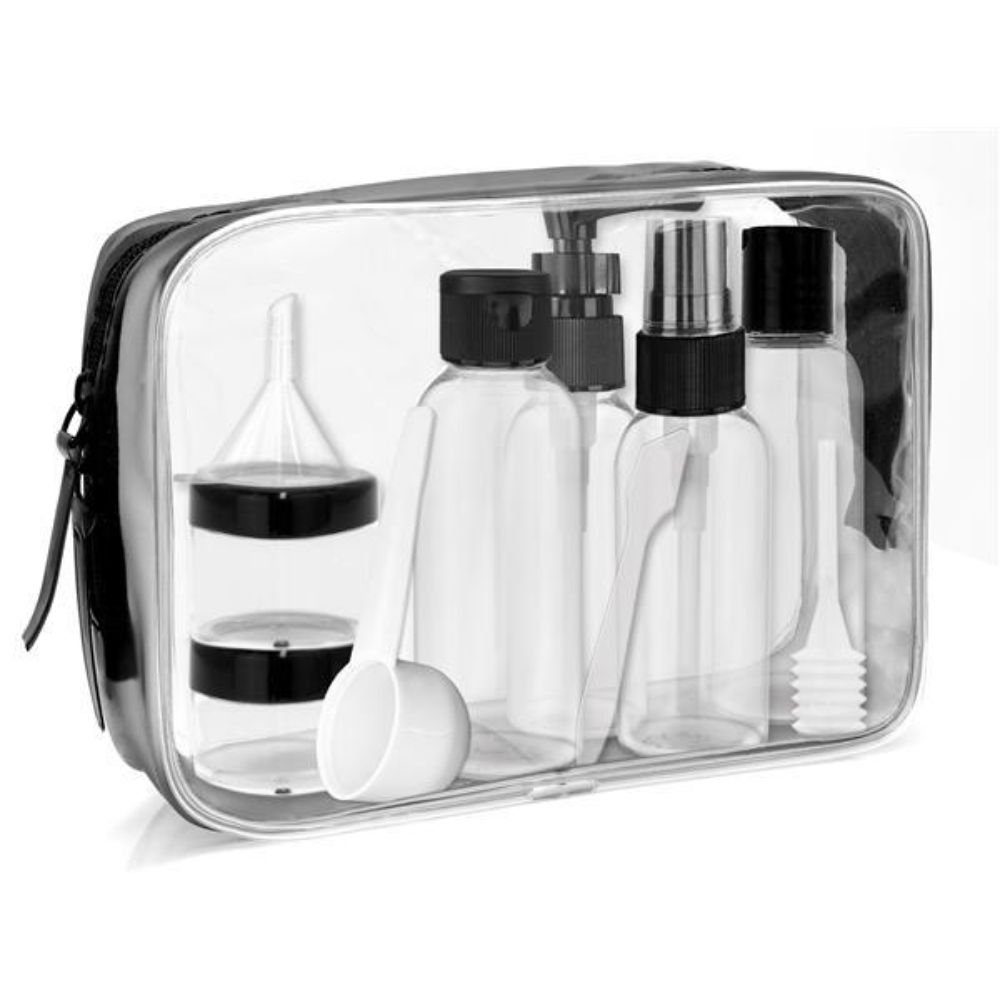 Kosmetik Travel Make-Up Tasche Flüssigkeiten für Flugzeug Handgepäck Kulturtasche Qomomont Transparente Kosmetiktasche 
