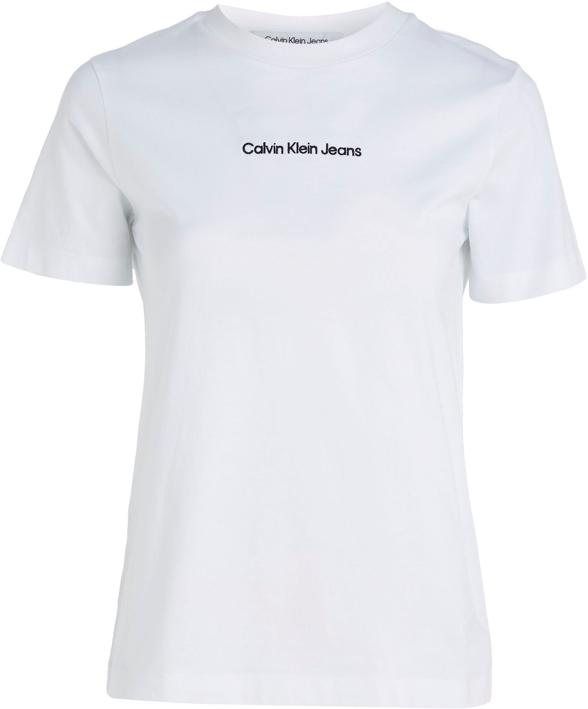 Calvin Klein Jeans T-Shirt reiner Baumwolle weiß aus