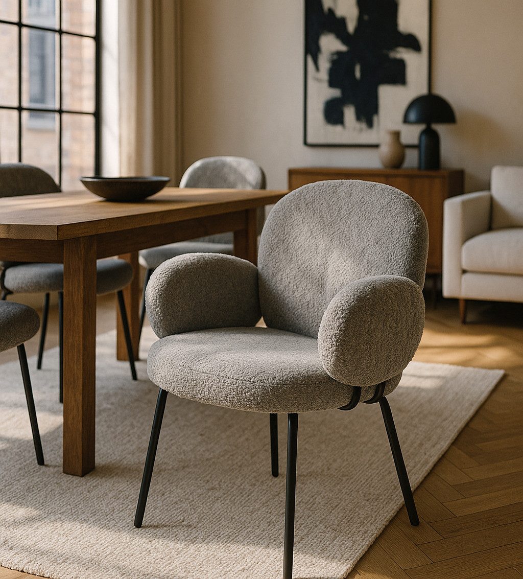 LC Home Esszimmerstuhl LC Home Esszimmerstuhl Lille Teddybezug Armlehnenstu günstig online kaufen