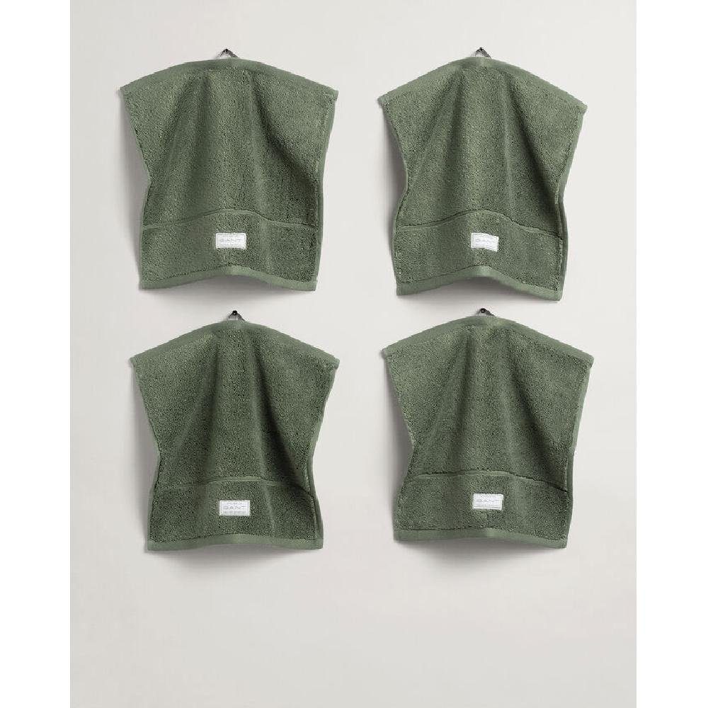 Gant Badetücher Gant Home Seifentuch Set Gesichtstücher Premium Towel Agave Green (30x
