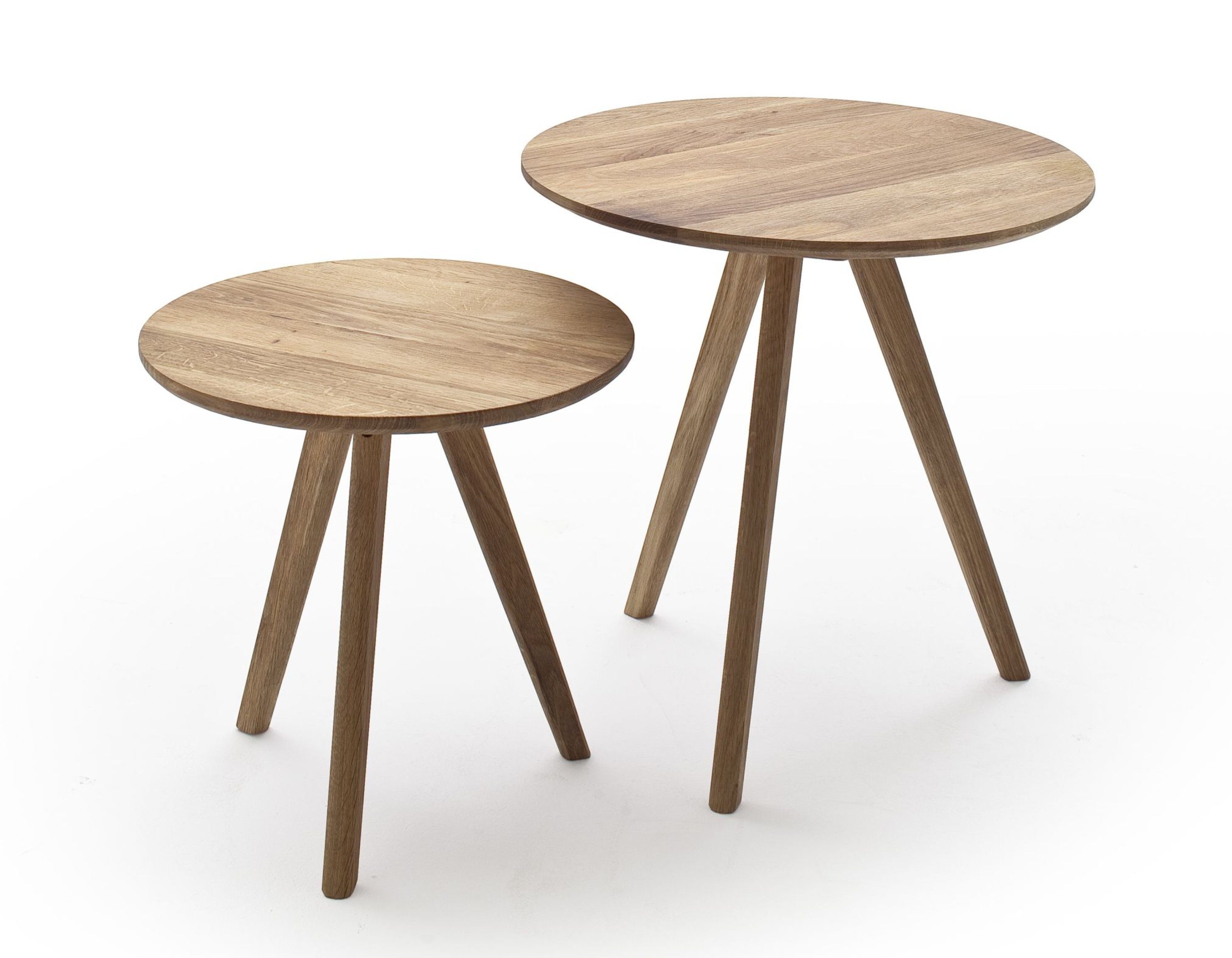Robas Lund Couchtisch, Couchtisch 2er?Set Asteiche massiv geölt