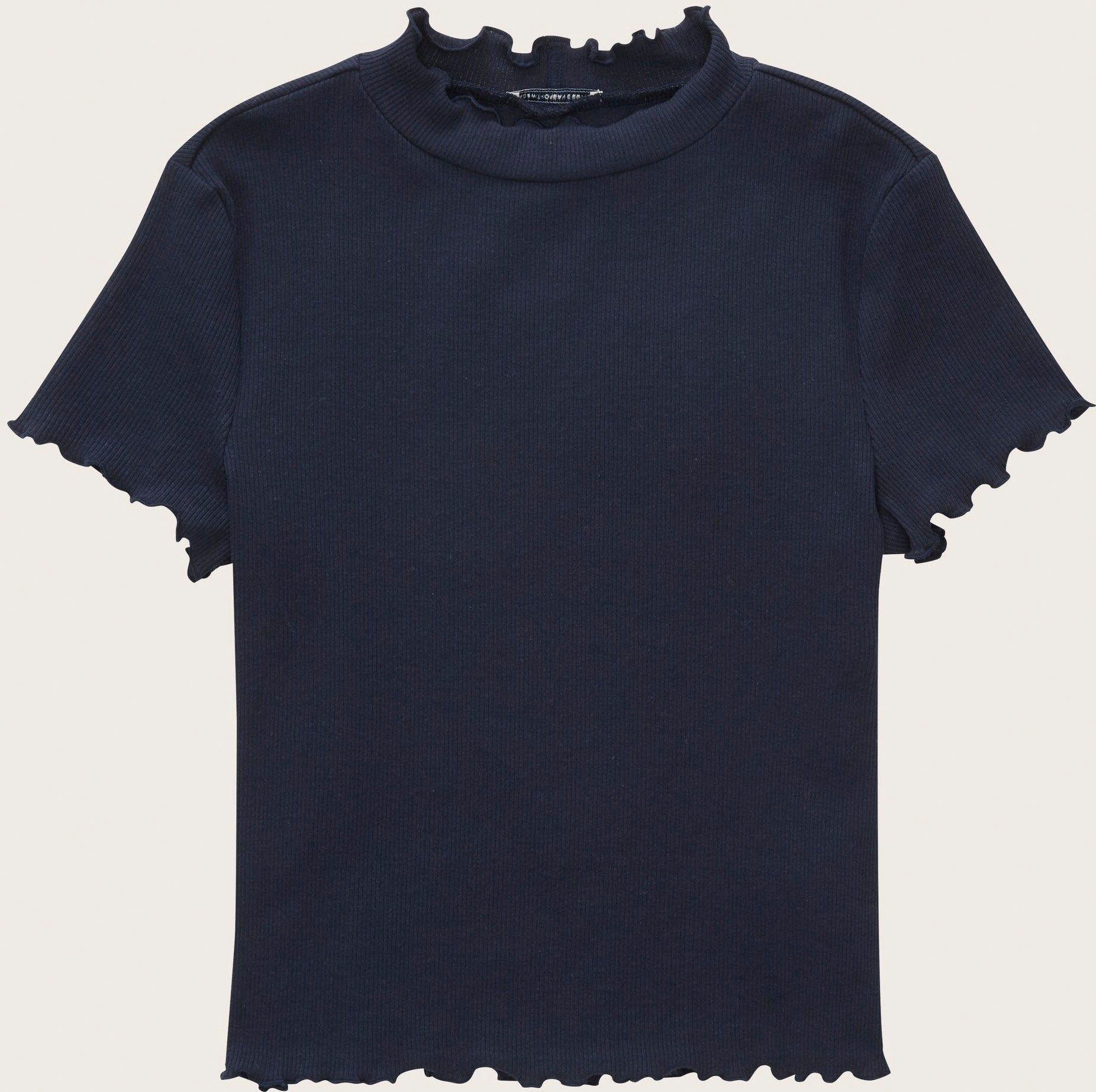 TOM TAILOR T-Shirt (1-tlg) mit Stehkragen sky captain