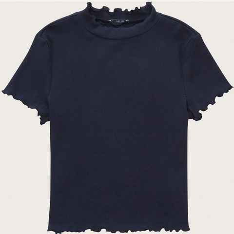 TOM TAILOR T-Shirt (1-tlg) mit Stehkragen