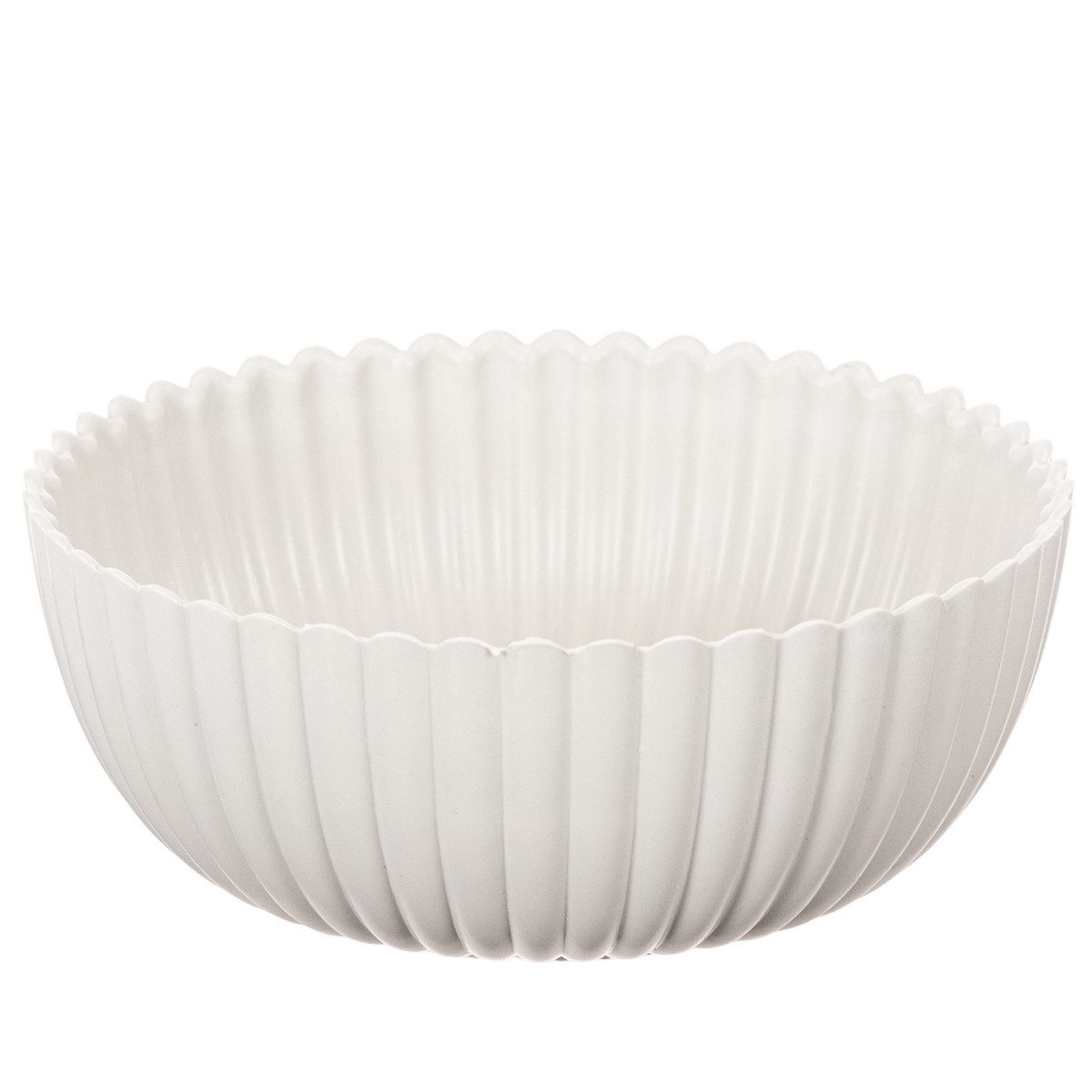 Florists Products Blumentopf Dekoschale rund geriffelt modern vielseitig für Innenbereich, 2 Stück