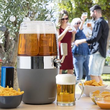 InnovaGoods Getränkespender Getränkespender Kühler 4 Liter Bier Zapfhahn Getränkekühler Zapfanlage