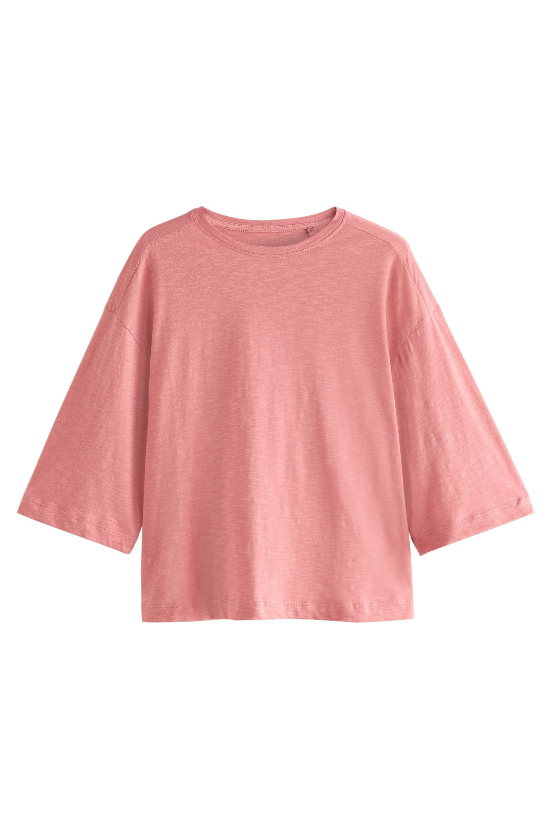 T-Shirt T-Shirt mit Rundhalsausschnitt aus Flammengarn