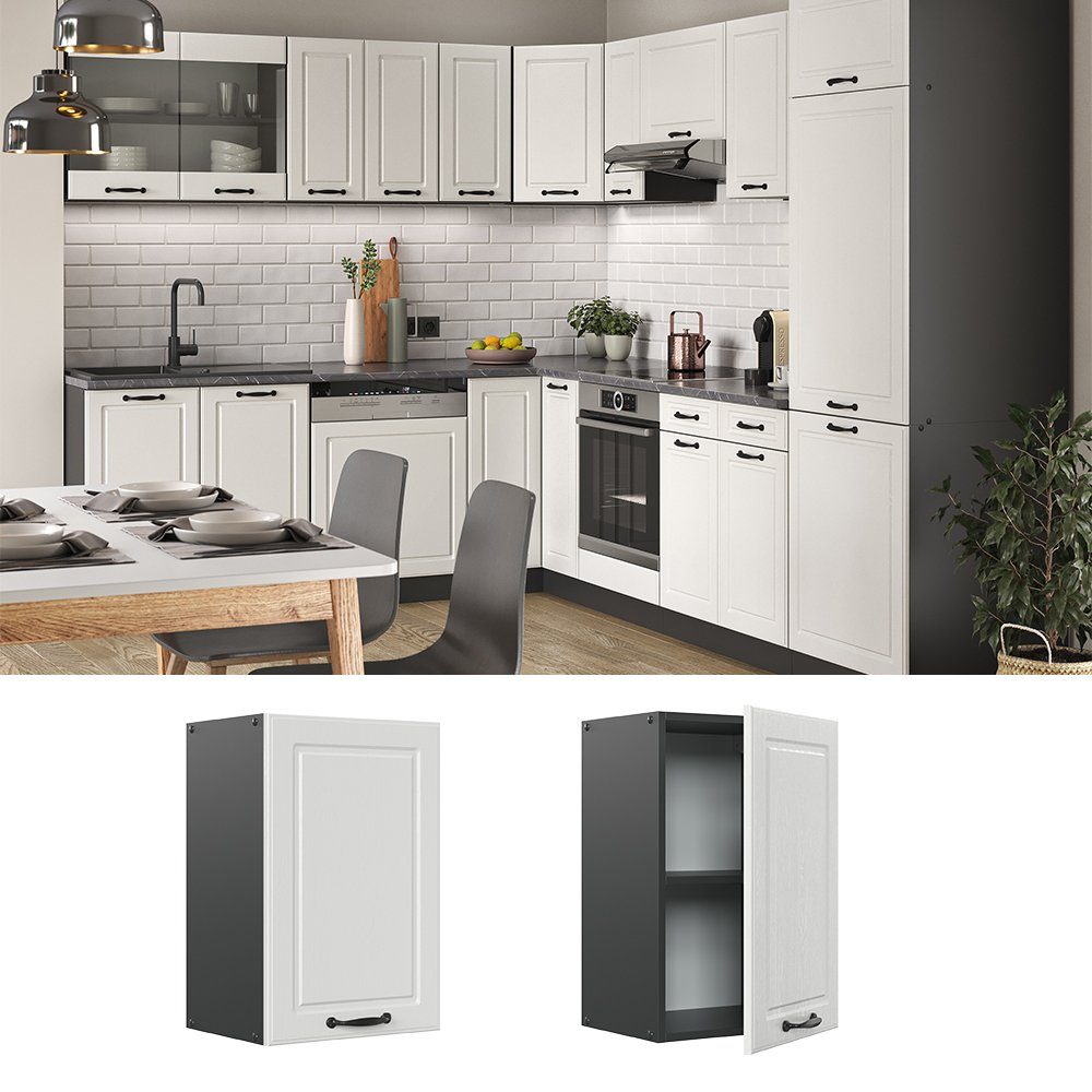 Vicco Hängeschrank R-Line, Weiß Landhaus/Anthrazit, 40 günstig online kaufen