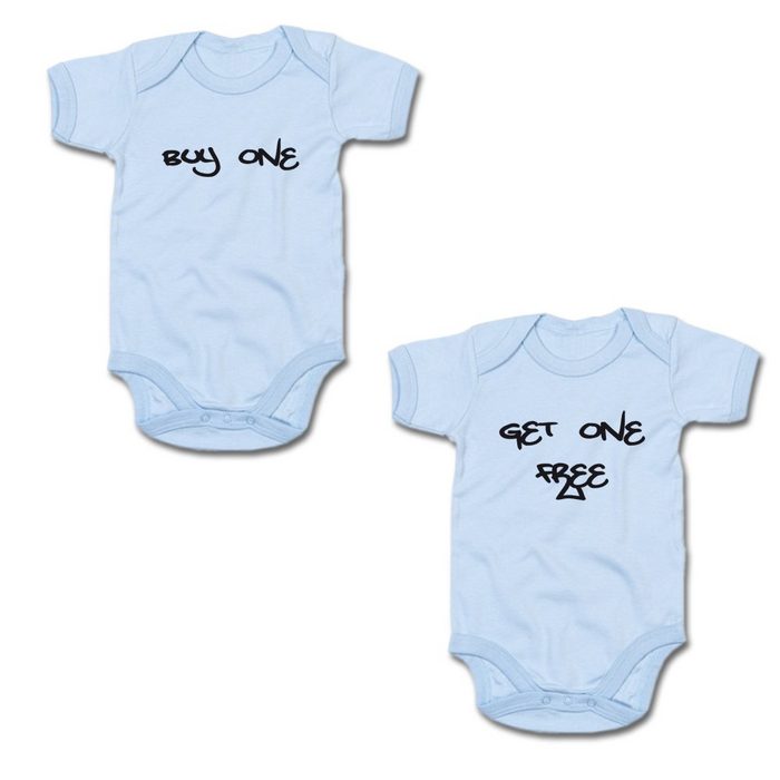 G-graphics Kurzarmbody Buy one & Get one free (Zwillingsset / Twinset 2-tlg. Baby-Body-Set) für Zwillinge / Twins mit Sprüchen