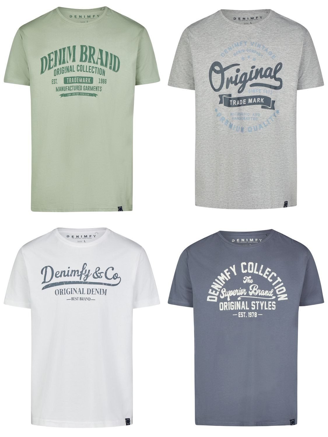 DENIMFY T-Shirt Herren Printshirt DFNuri Regular günstig online kaufen
