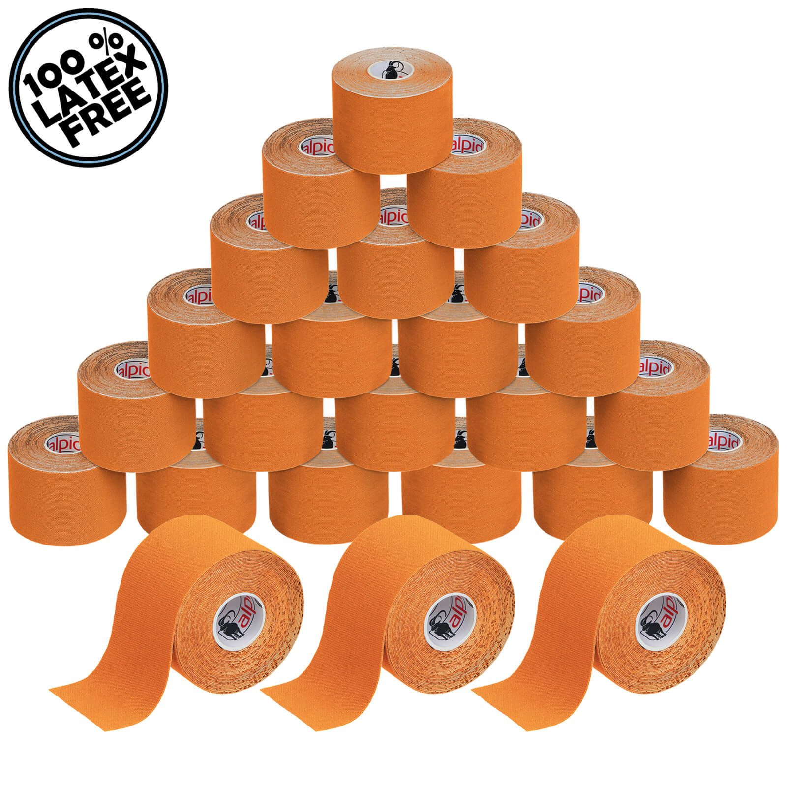 ALPIDEX Kinesiologie-Tape 24 Rollen Kinesiologie Tape 5 m x 5,0 cm in 11 Farben