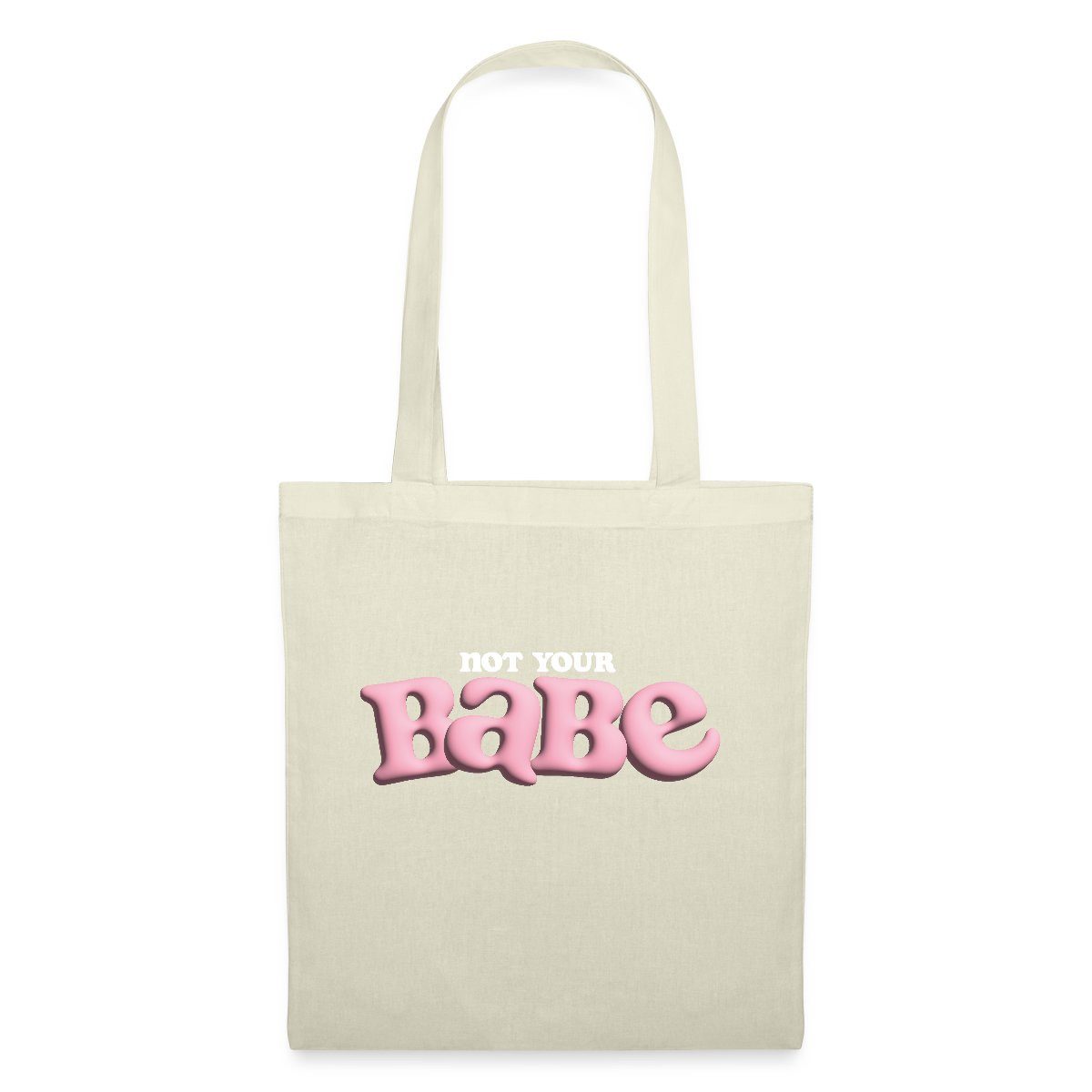 Henkeltasche Print Not Your Babe Y2K Statement Stoffbeutel