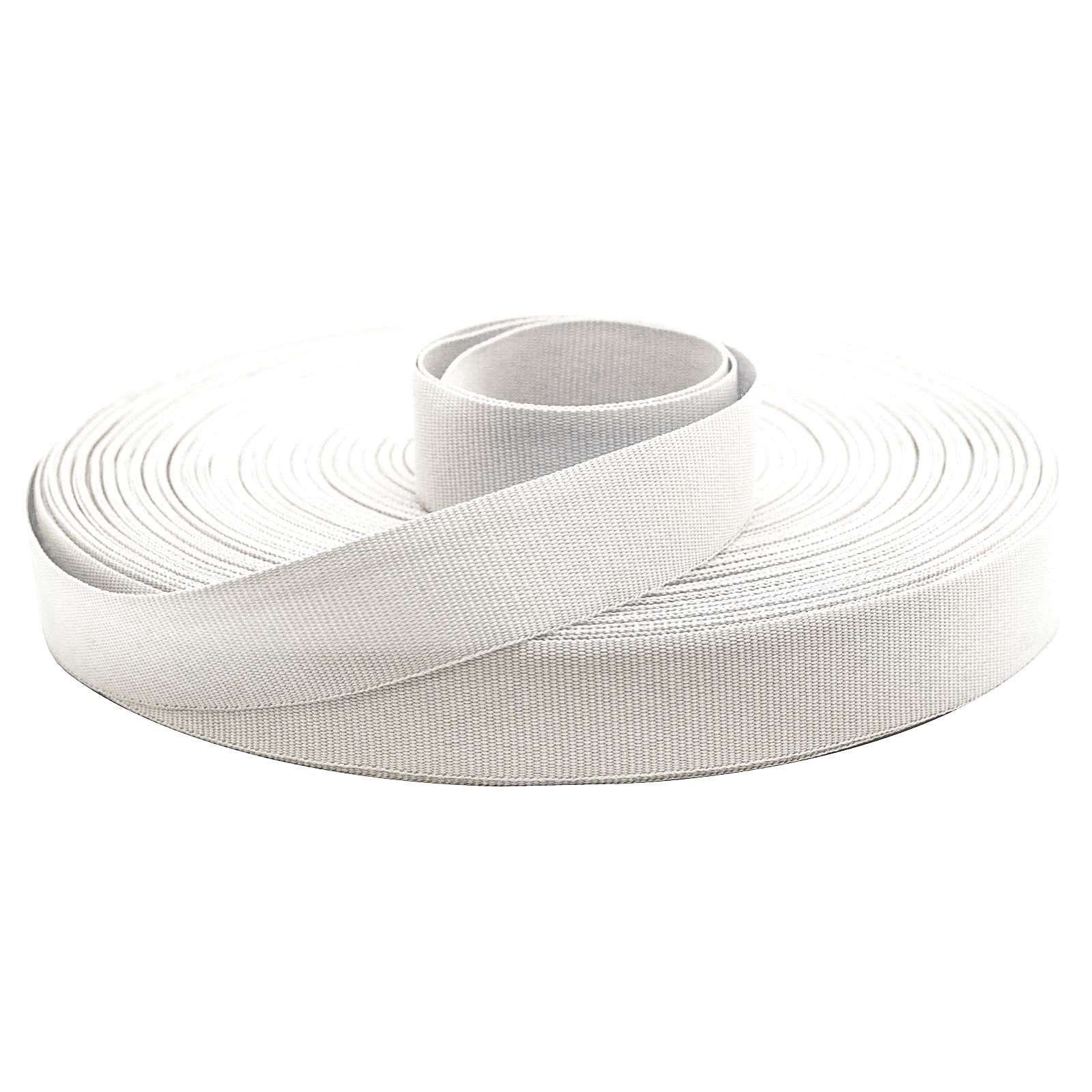maDDma Webband 50m Ripsband Einfassband Stoßband Besatzband Hutband, weiß