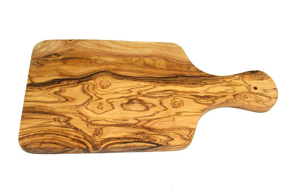 Olivenholz-erleben Kräuterschneidebrett mit Griff, aus echtem Olivenholz ca. 23 x 10 cm, Olivenholz, (1-St), Ein hochwertiger Alltagsbegleiter – praktisch, schö – Bild 2 von 5