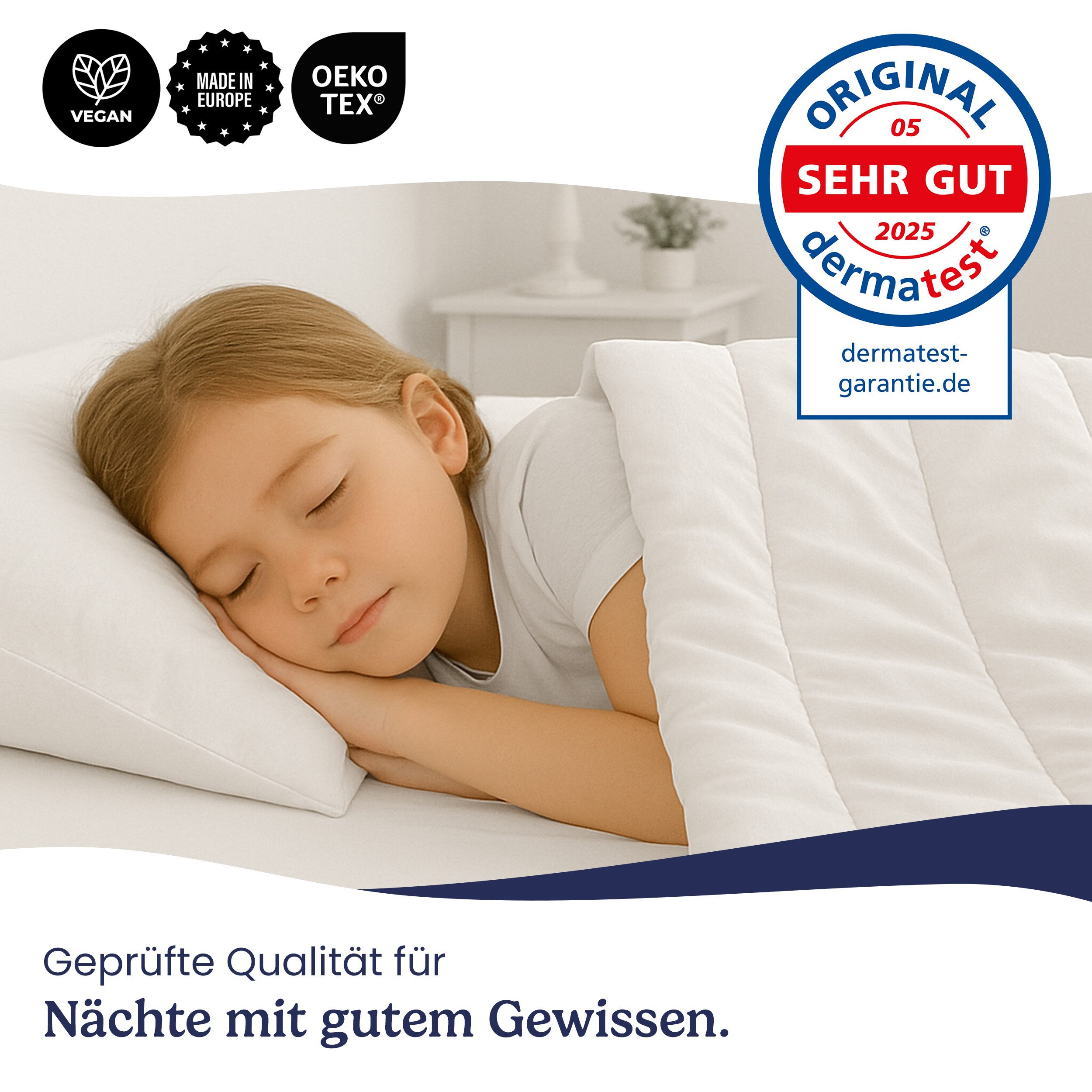Gentle North Microfaserbettdecke Schlafdecke - Ganzjahresdecke o. Sommerdecke für Allergiker geeignet, Füllung: Kunstfasern, für Allergiker geeignet - Besonders Flauschig & waschbar bei 95°