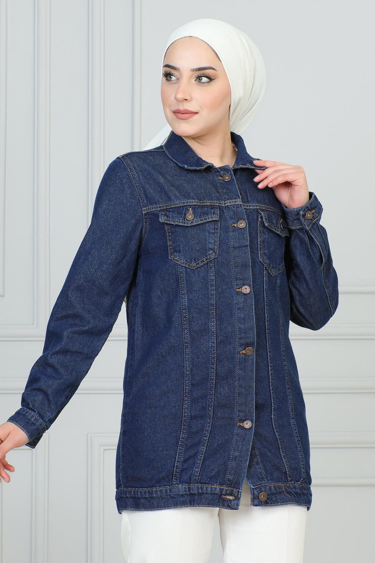 MODAMİHRAM Winterjacke Knopfleiste Jeansjacke günstig online kaufen