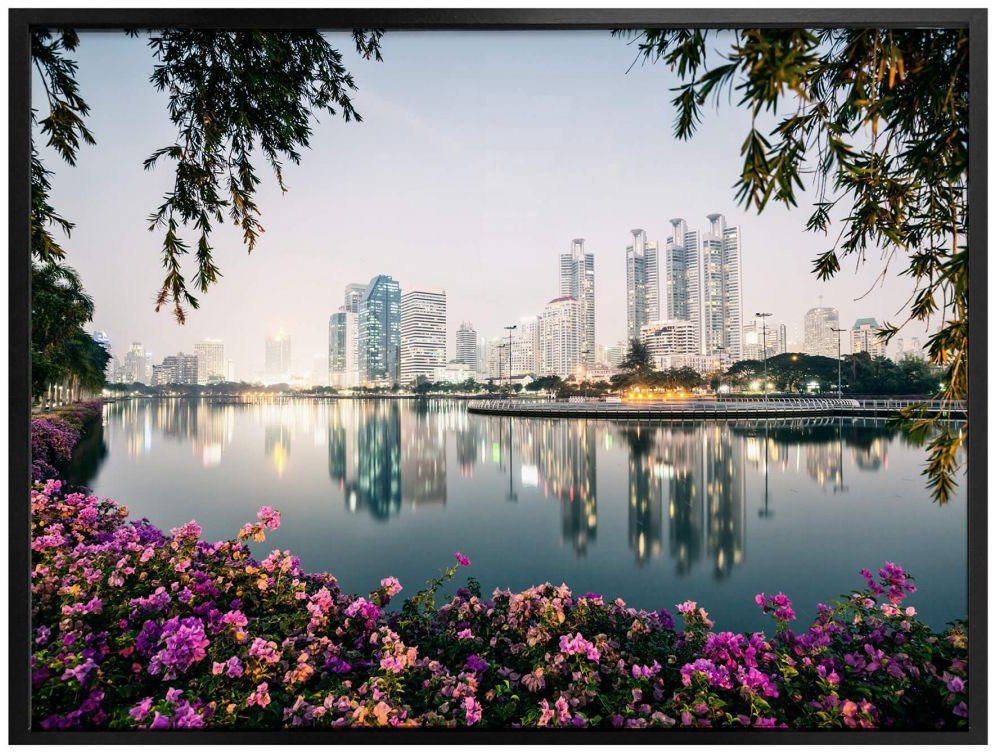 St), Wandposter Wandbild, Poster, Poster Wall-Art Landschaften Bangkok Lichter, Bild, (1