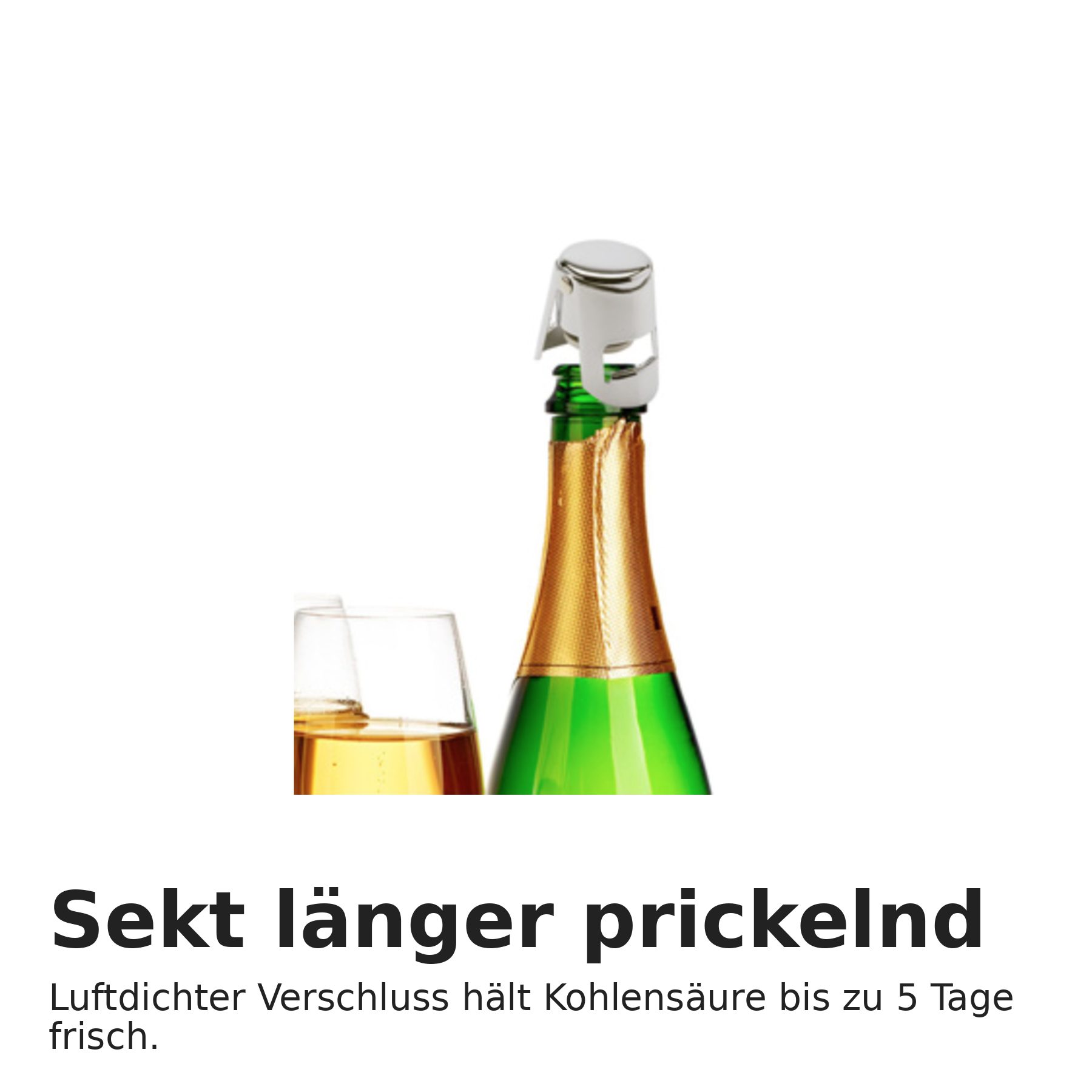 Thiru Flaschenverschluss - Sektflaschenverschluss - luftdicht & verchromt, (1-tlg)