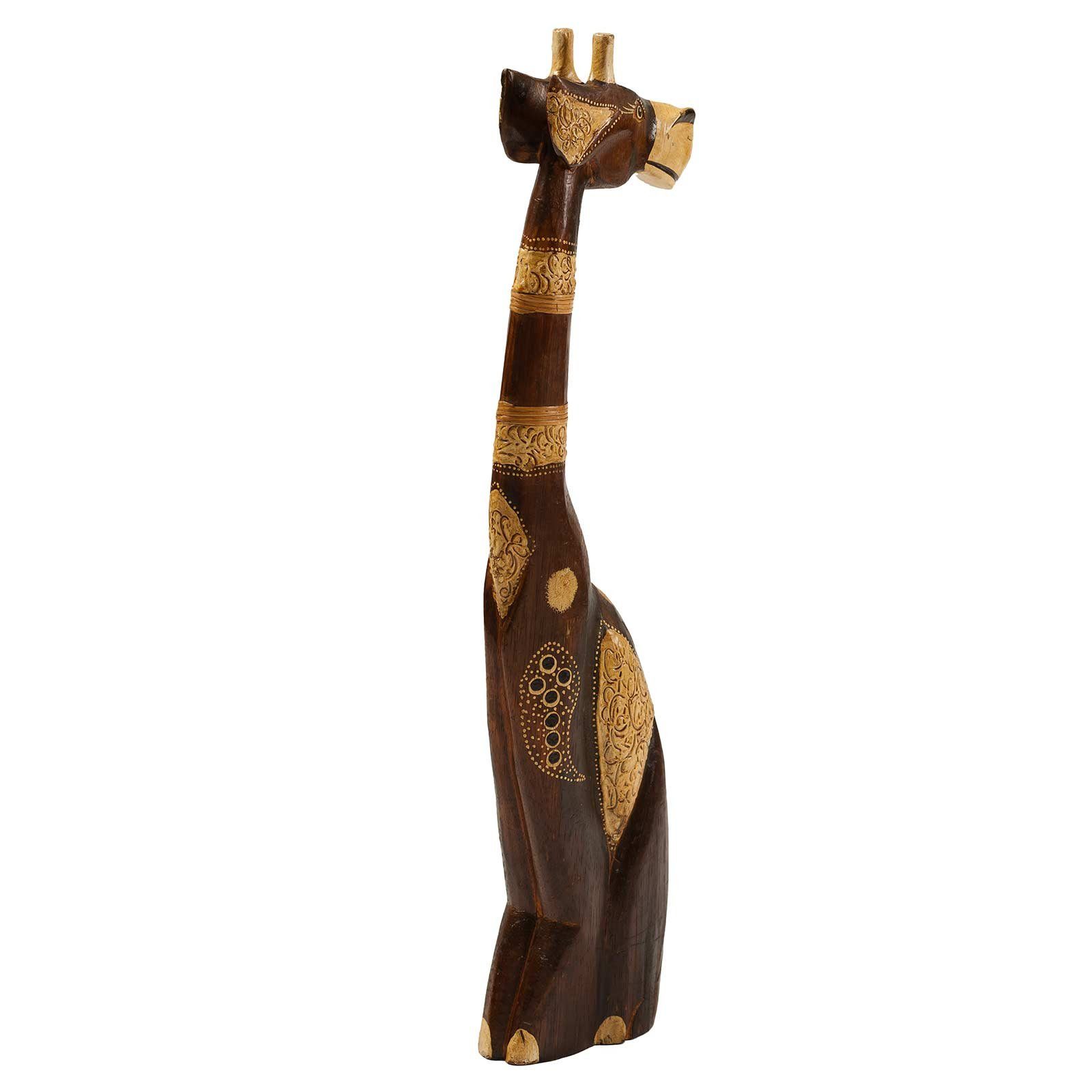 maDDma Tierfigur - Giraffe Giraffe Holzfigur, 60cm 60 Sitzende cm
