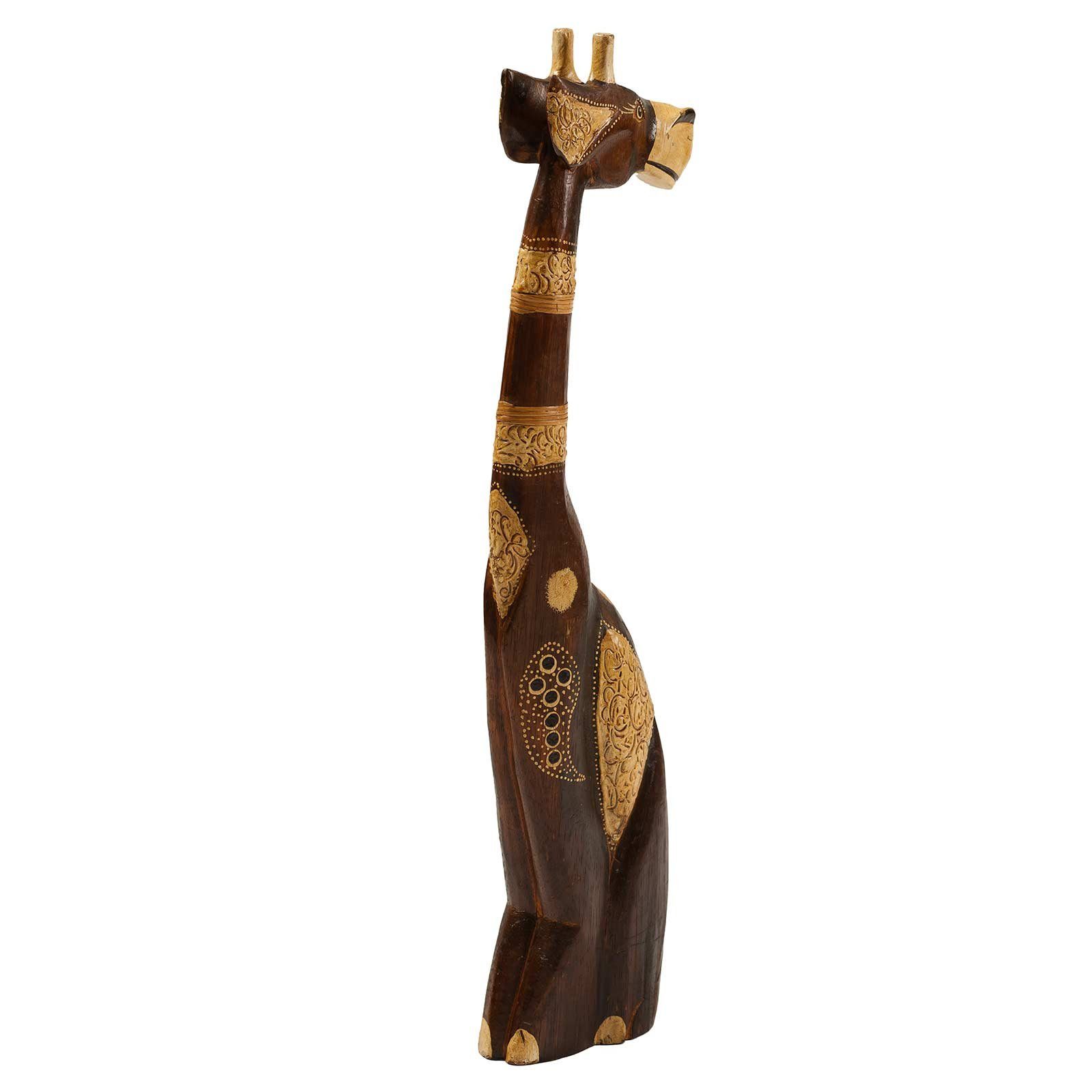 maDDma Tierfigur Sitzende Giraffe 60cm Holzfigur, günstig online kaufen