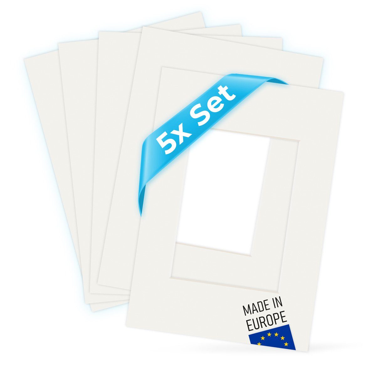PHOTOLINI Bilderrahmen Passepartouts 5er Set - günstig online kaufen