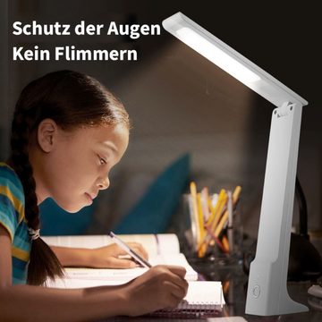 Bothergu LED Tischleuchte, 3W USB Ladefunktion, 3 Farbtemperaturen