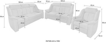 sit&more Polstergarnitur Basel, Set, bestehend aus 3-Sitzer + 2-Sitzer + Sessel