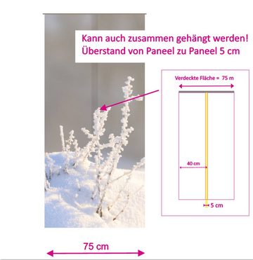 Schiebegardine Wintergras Flächenvorhang 2er Set 40 cm breit - 160 cm lang, gardinen-for-life