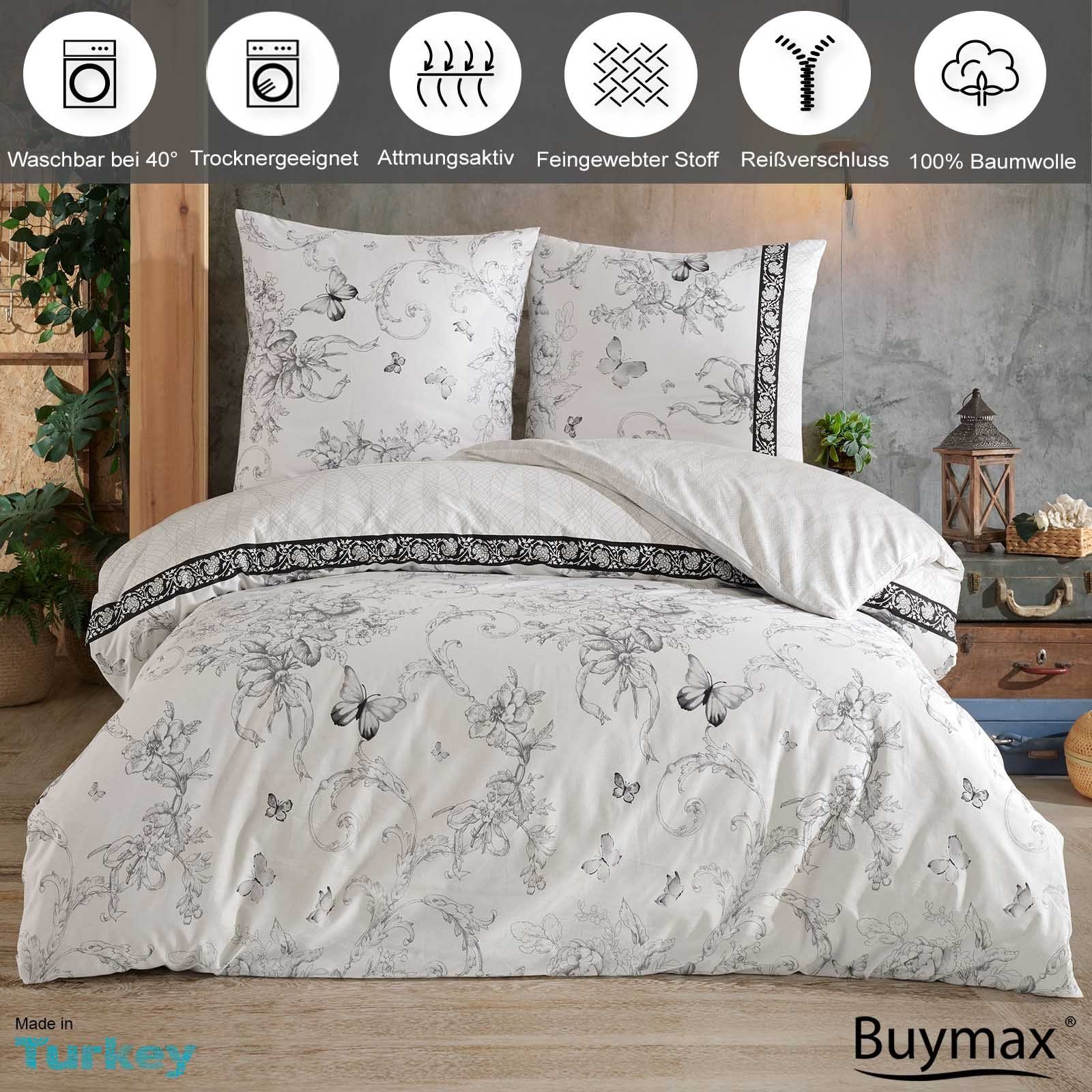 Buymax Bettwäsche Alegra, Renforcé: 100% Baumwolle, 4 teilig, 155x220 cm mi günstig online kaufen