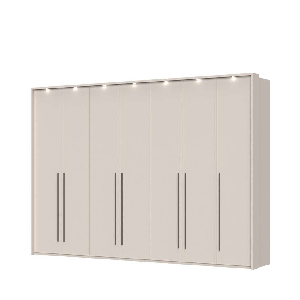 OTTO home Drehtürenschrank Opera mit oder ohne Kranz inkl. LED-Bel.,B 227,272,317 oder 362 cm UV lackiert, Soft Close Funktion, Höhenverstellbare Füße