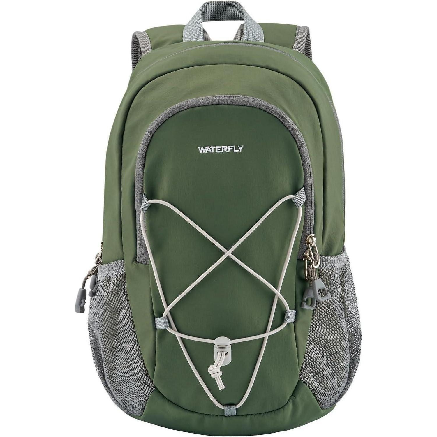 Wanderrucksack Rucksack 12L Daypack Brustschnalle Wandern Camping Fahrrad Olivgrün