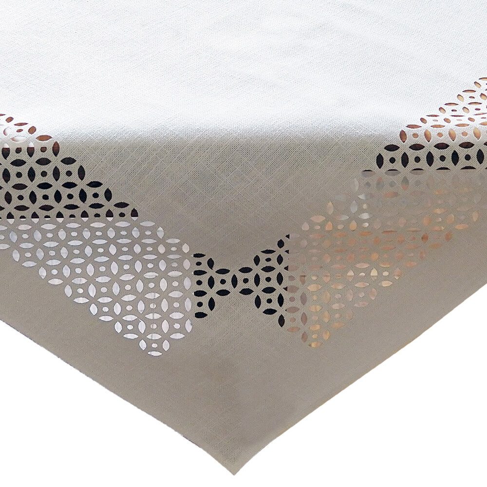 matches21 HOME & HOBBY Tischdecke Tischdecke REA durchbrochene Ornamente Polyester weiß 85 x 85 cm (1-tlg), Pflegeleicht & waschbar bei 30 °C